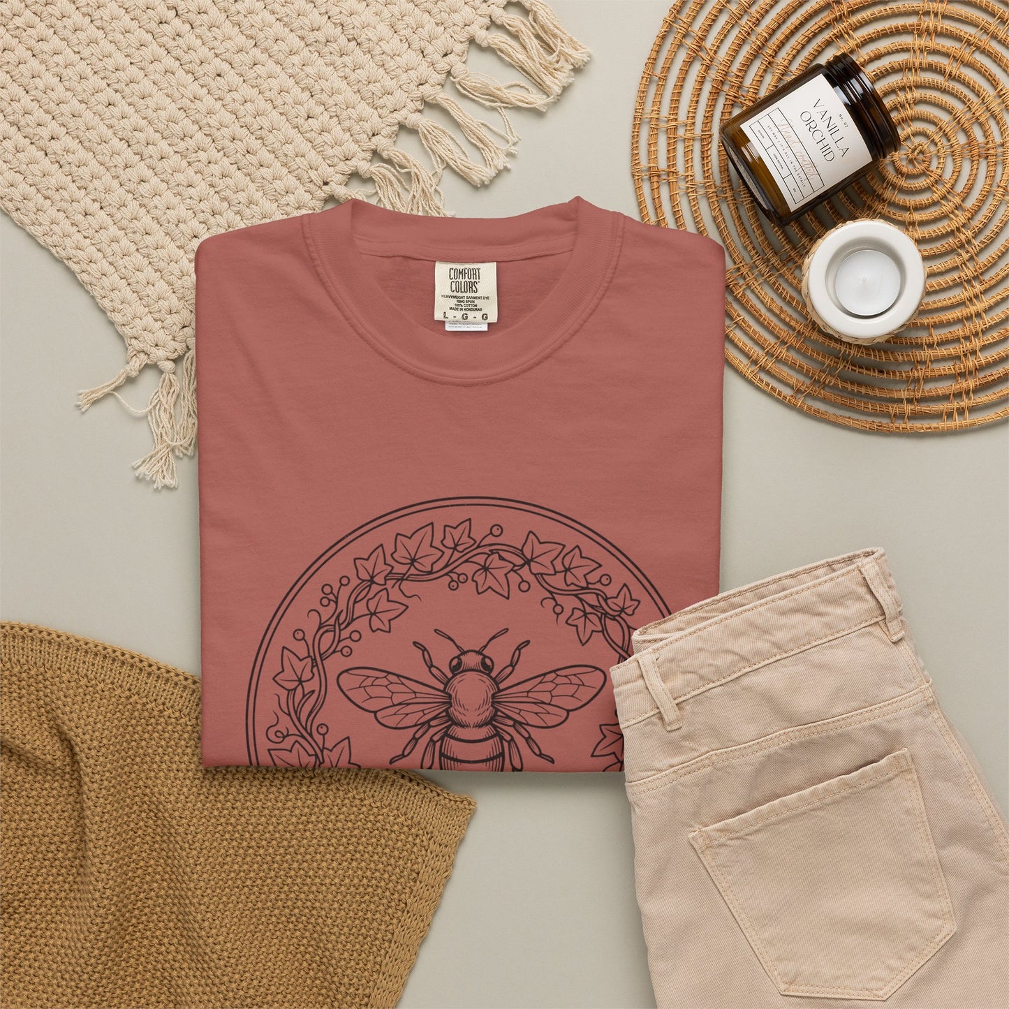 Bee Mandala T-Shirt — Floral Honeybee Graphic Tee