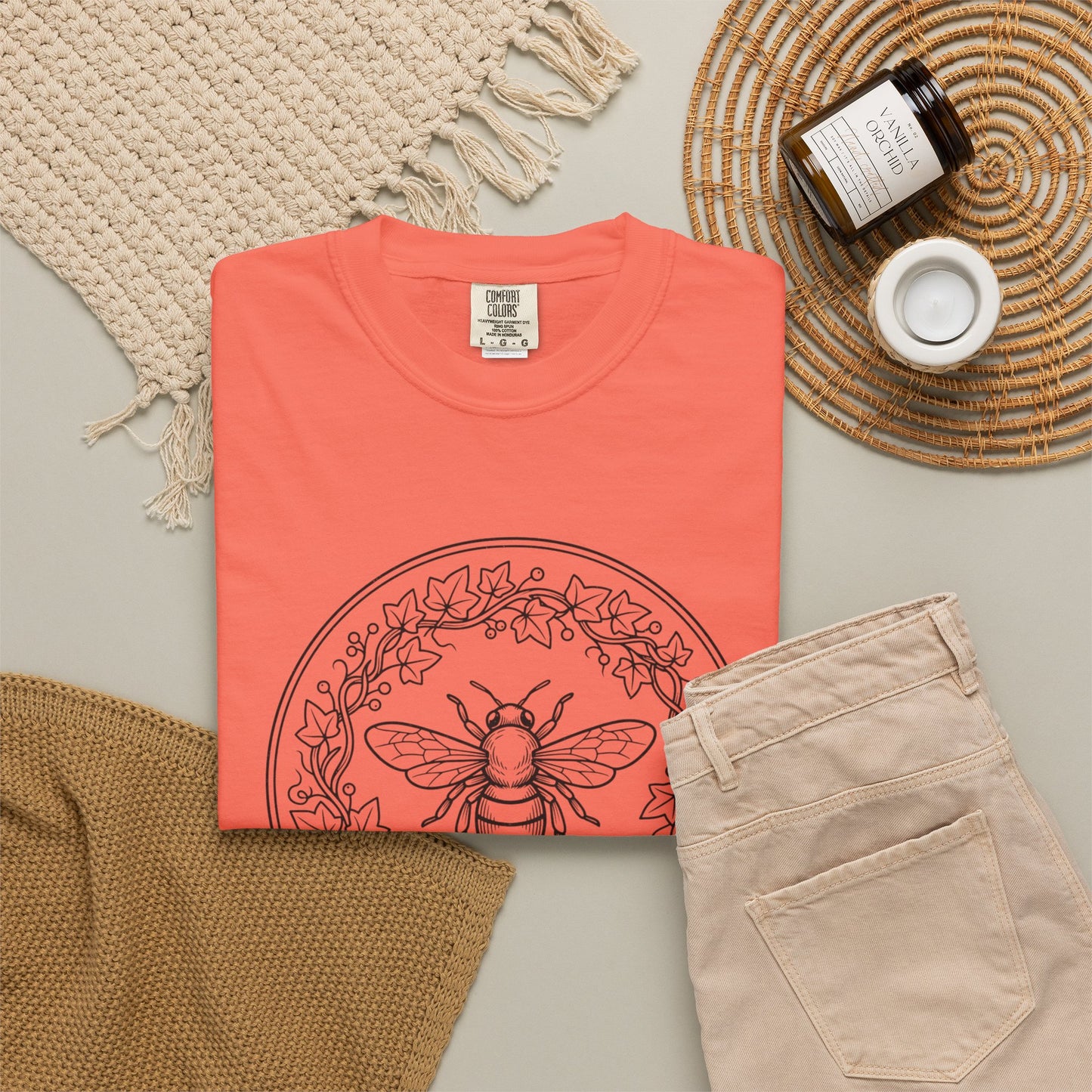 Bee Mandala T-Shirt — Floral Honeybee Graphic Tee
