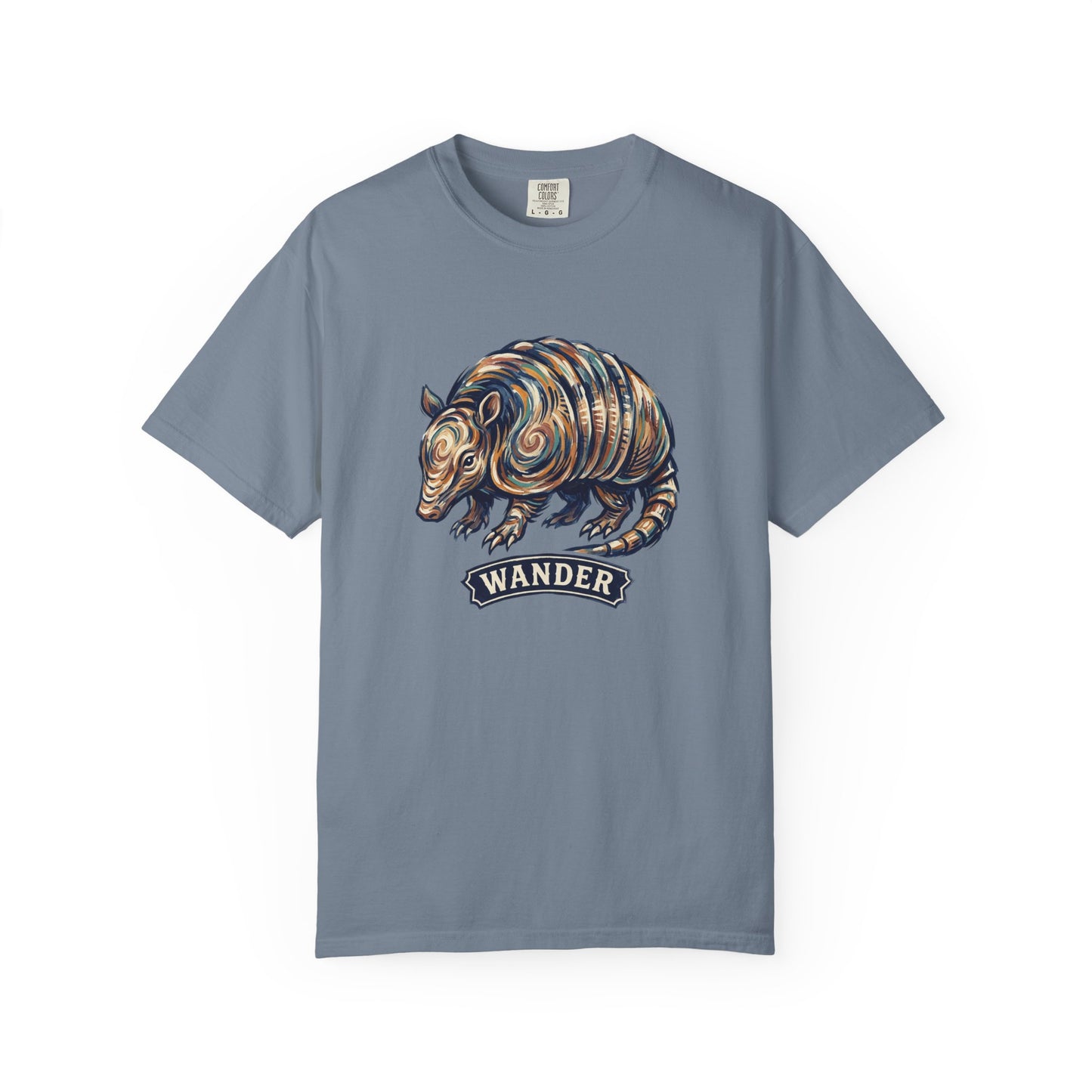 Wander Armadillo T-Shirt — Vintage Animal Graphic Tee for Nature Lovers