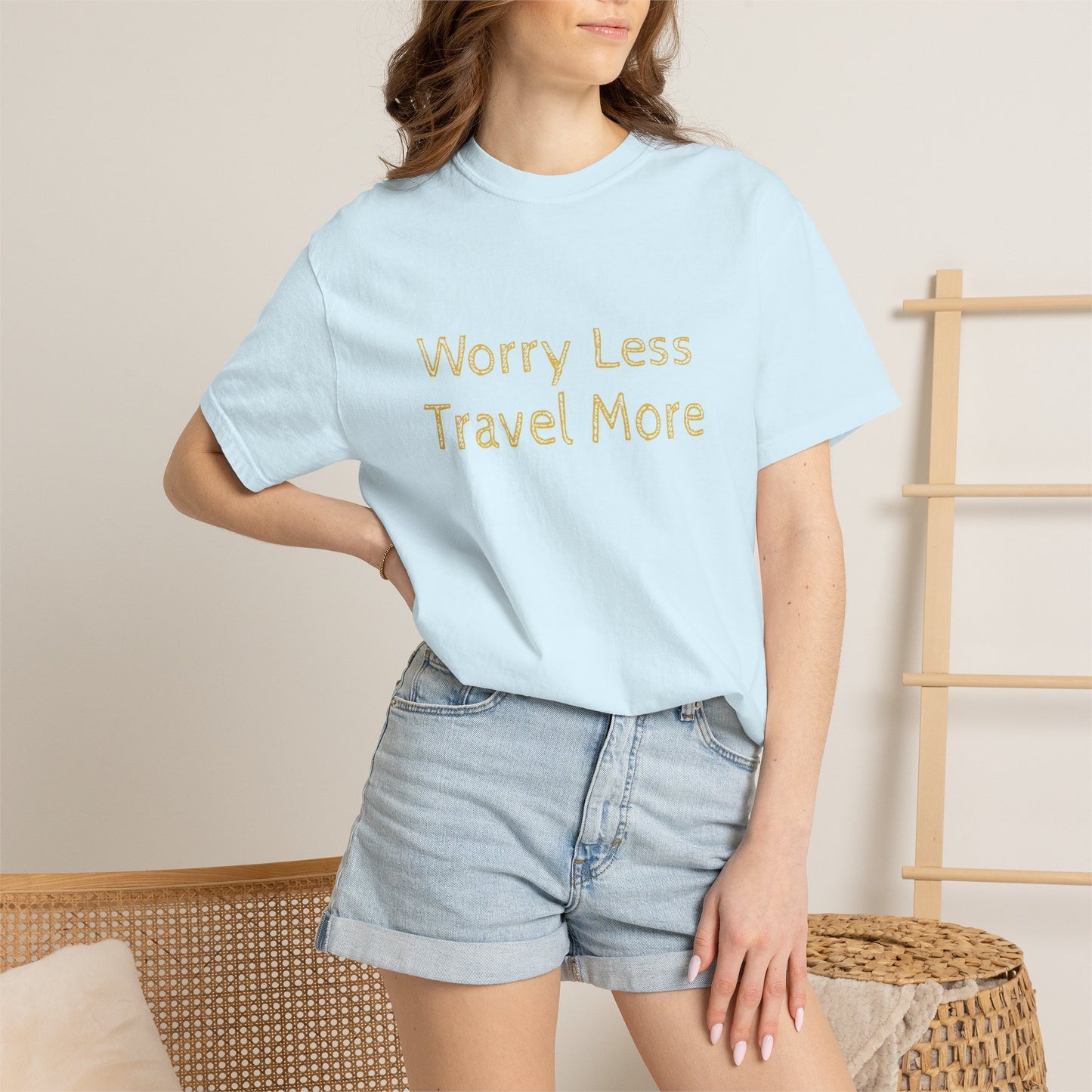 Worry Less Travel More T‑Shirt — Relaxed Travel Tee for Adventurers