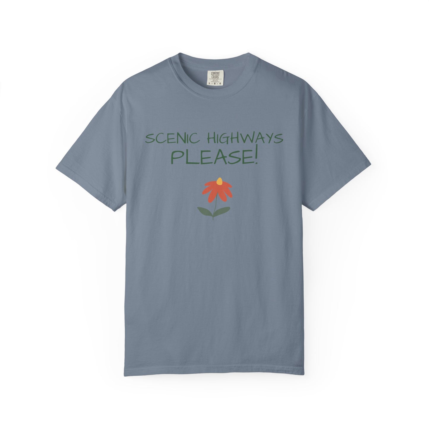 Scenic Highways Please! T-Shirt — Floral Travel Roadtrip Tee or