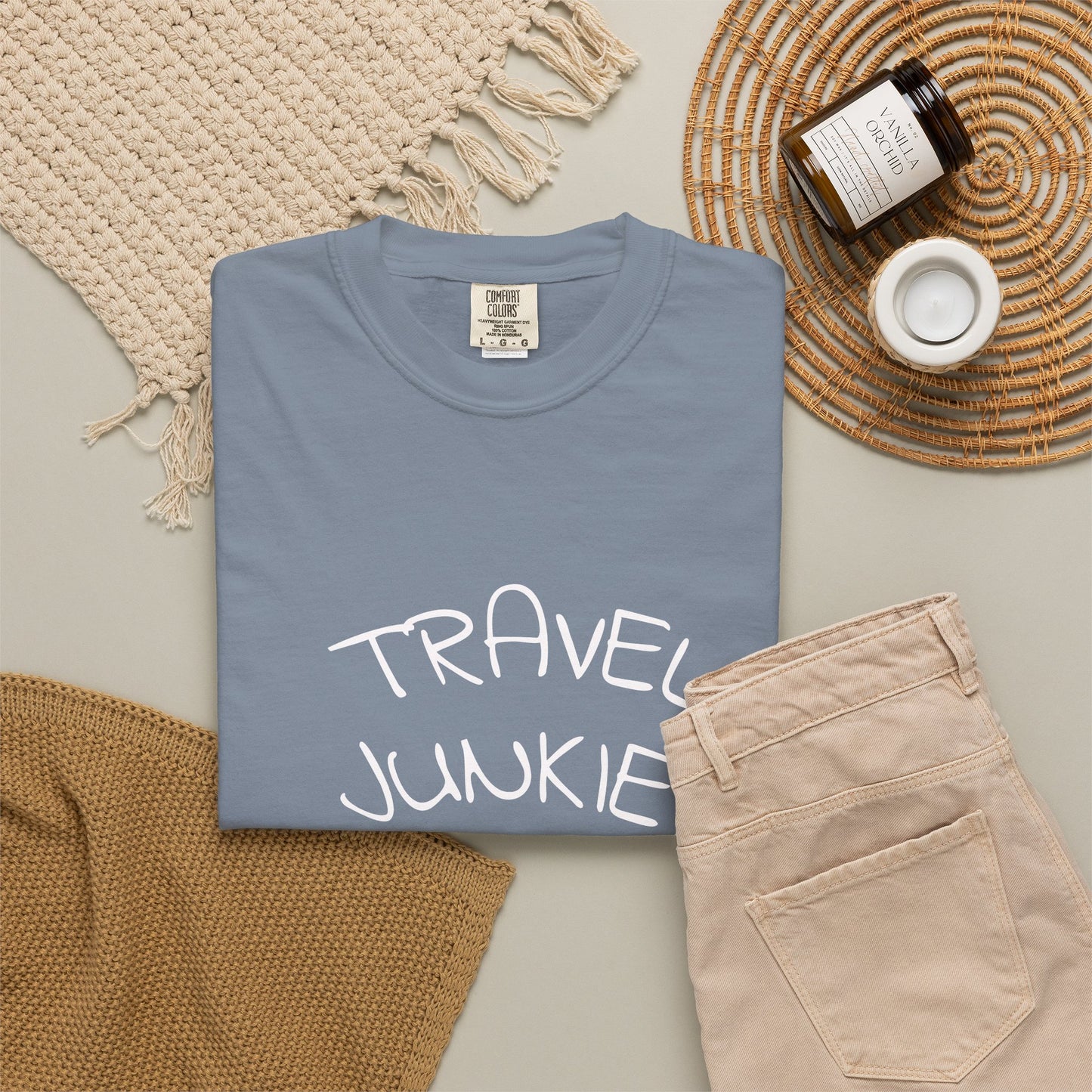 Travel Junkie T-Shirt — Adventure Graphic Tee for Travelers