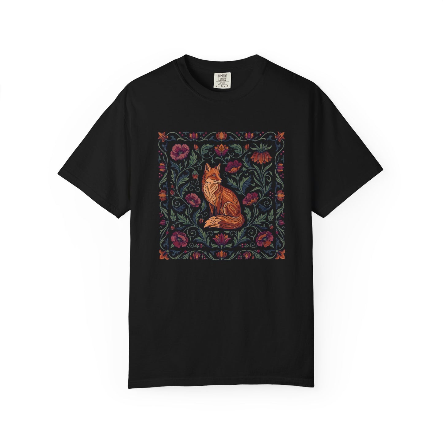 Fox Floral T-Shirt — Vintage Botanical Fox Graphic Tee