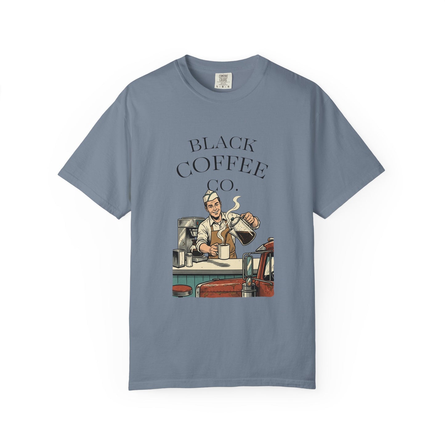Black Coffee Co. T-Shirt — Vintage Barista Cafe Graphic Tee