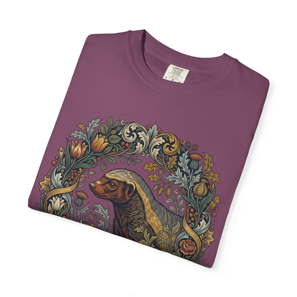 Dog Floral Circle T-Shirt — Botanical Labrador Graphic Tee