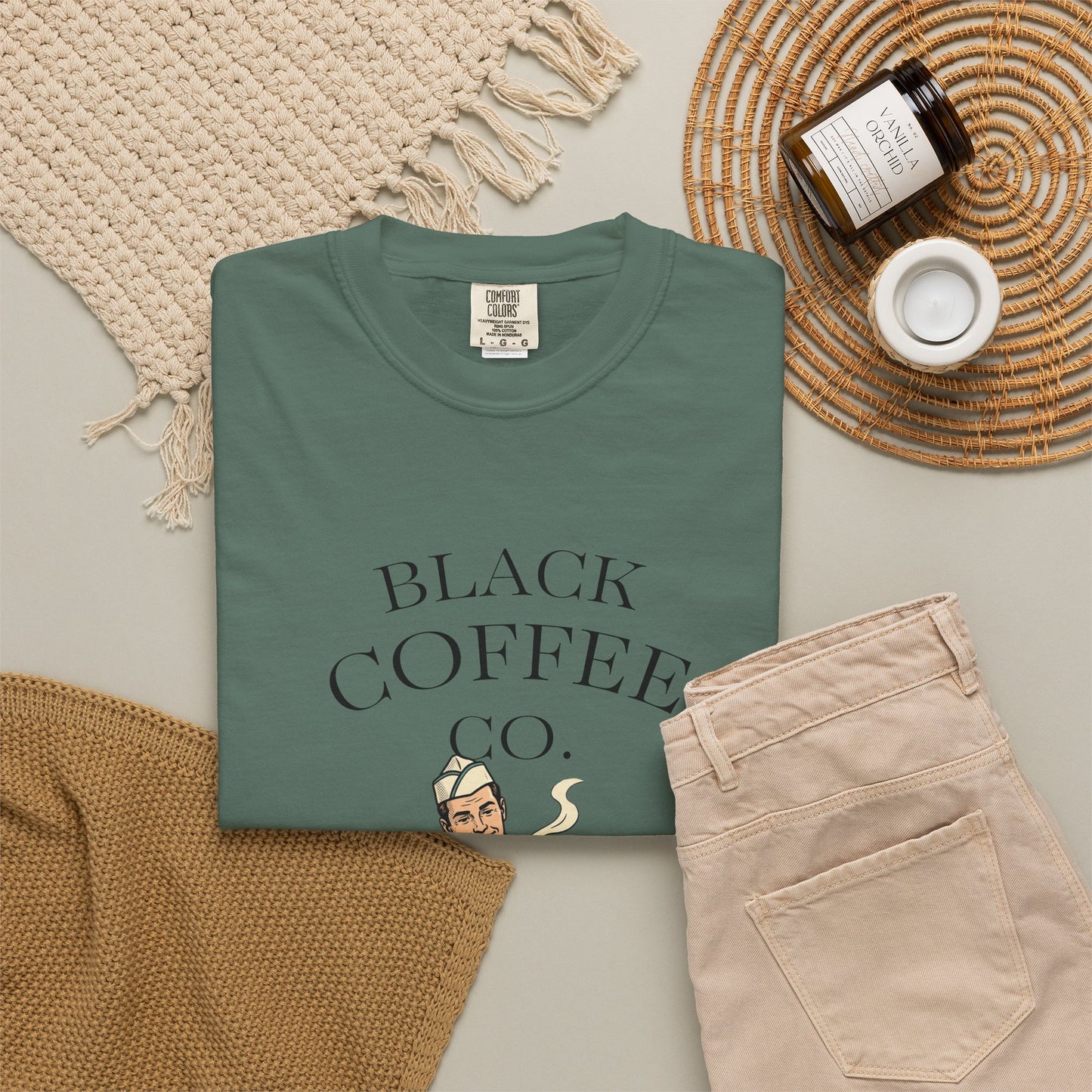 Black Coffee Co. T-Shirt — Vintage Barista Cafe Graphic Tee