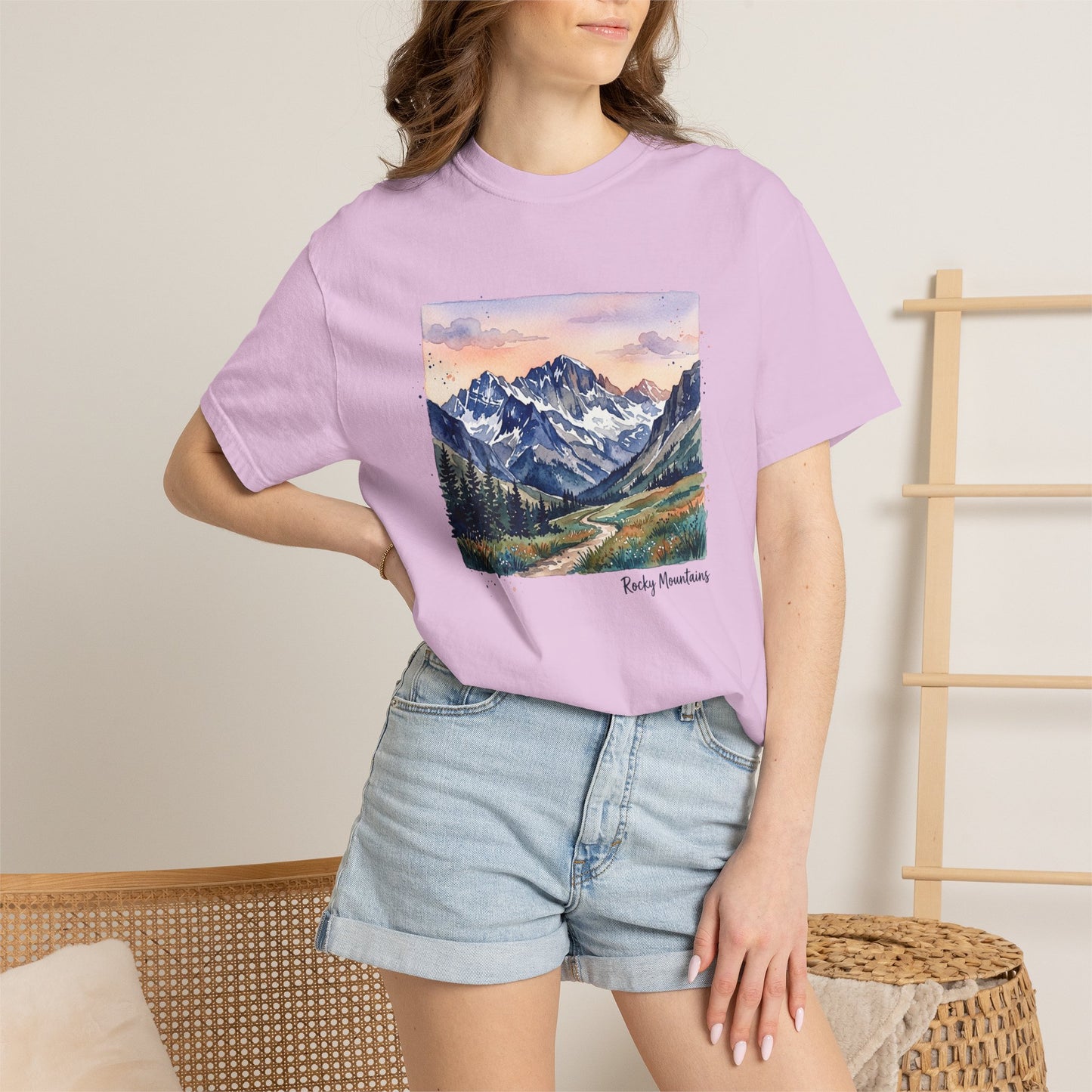 Rocky Mountains Watercolor T-Shirt
