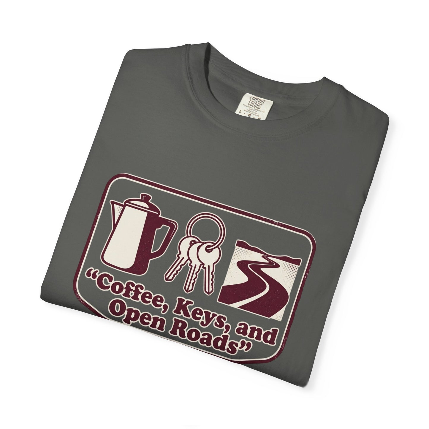 Coffee, Keys & Open Roads T-Shirt
