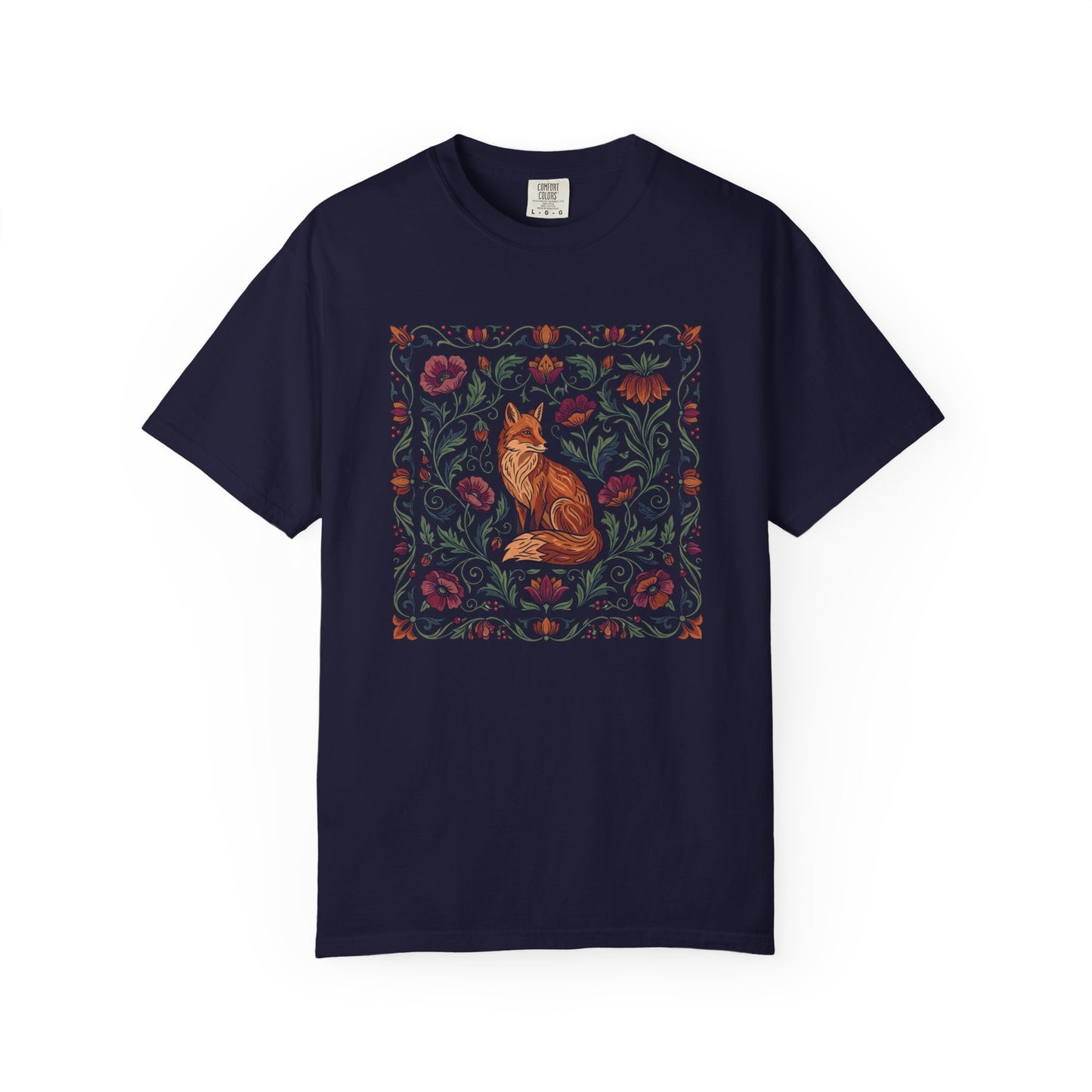 Fox Floral T-Shirt — Vintage Botanical Fox Graphic Tee