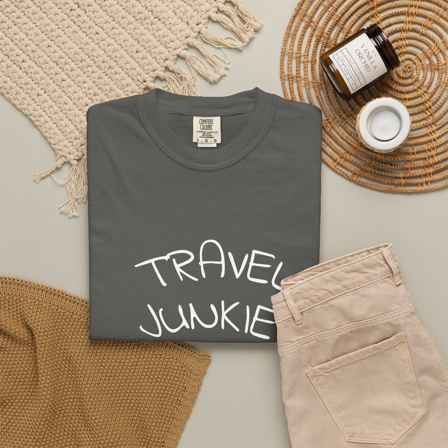 Travel Junkie T-Shirt — Adventure Graphic Tee for Travelers