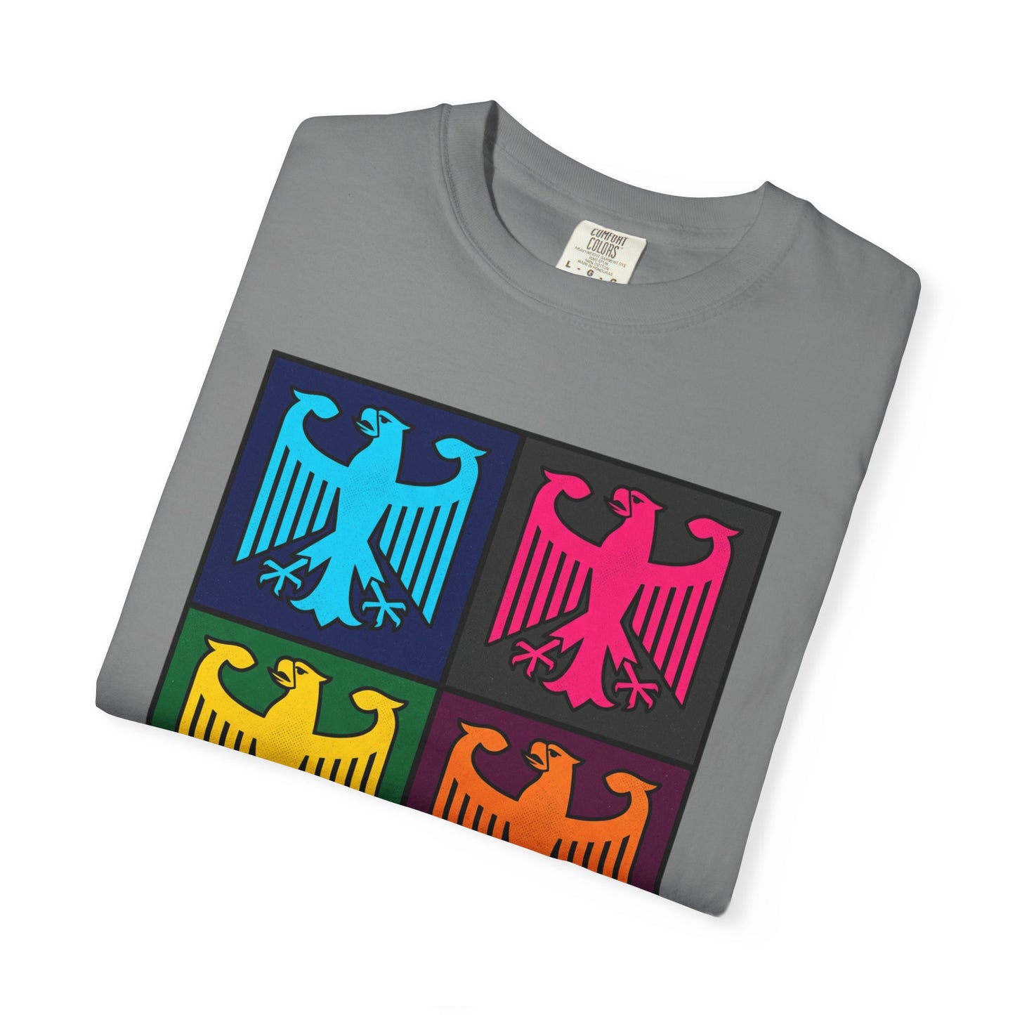 Pop Art Eagle T-Shirt — Colorful Quad Eagle Tee