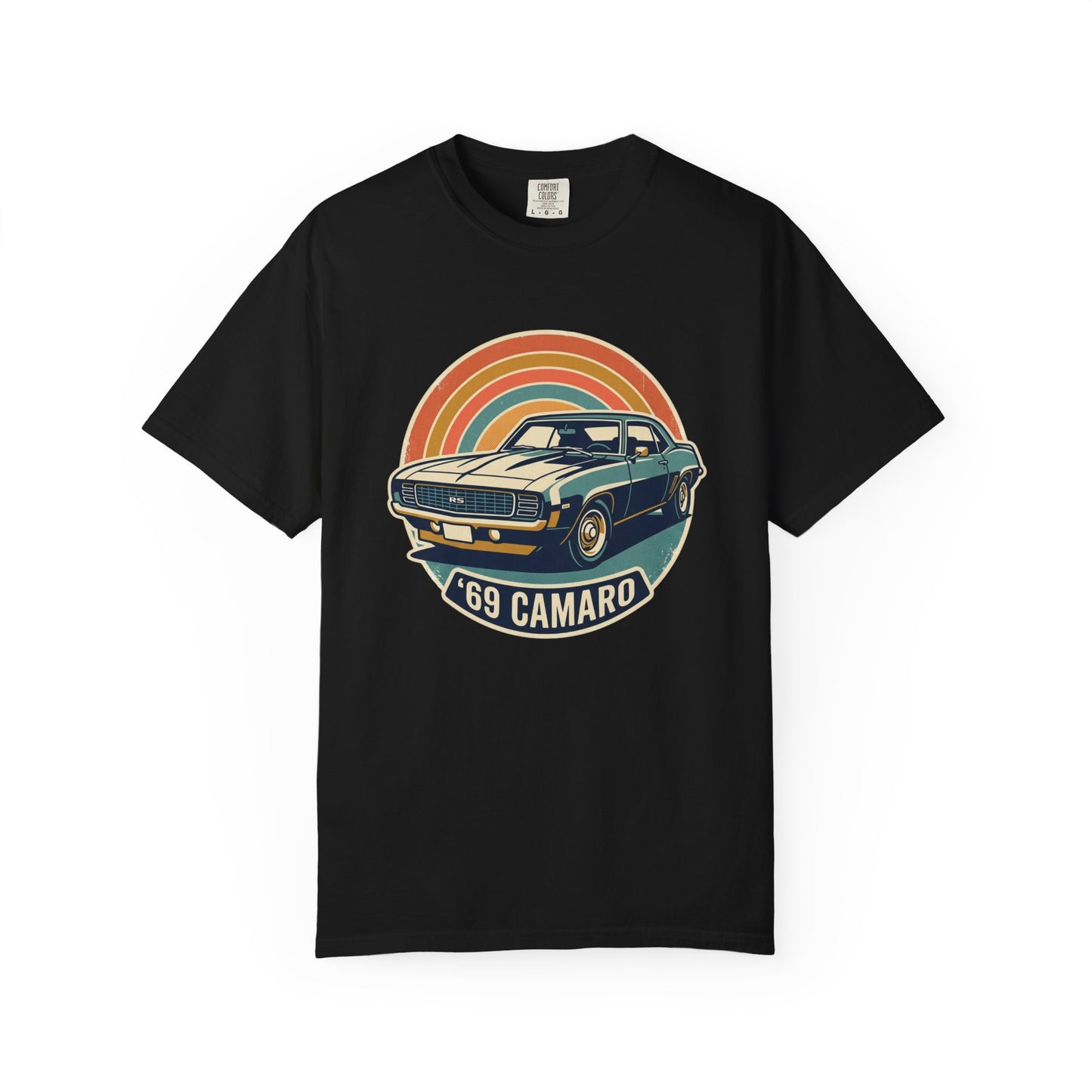 '69 Camaro Retro Muscle Car T-Shirt — Vintage Sunset Classic Car Tee