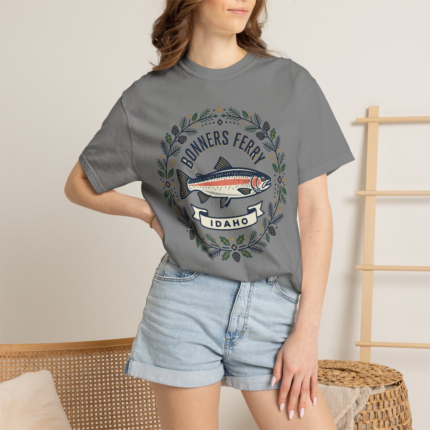 Idaho Bonners Ferry Trout T-Shirt — Vintage Fishing Graphic