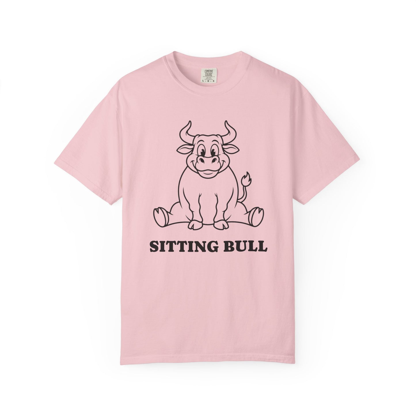 Sitting Bull Cute Cartoon Bull T‑Shirt — Playful Farm Animal Graphic Tee
