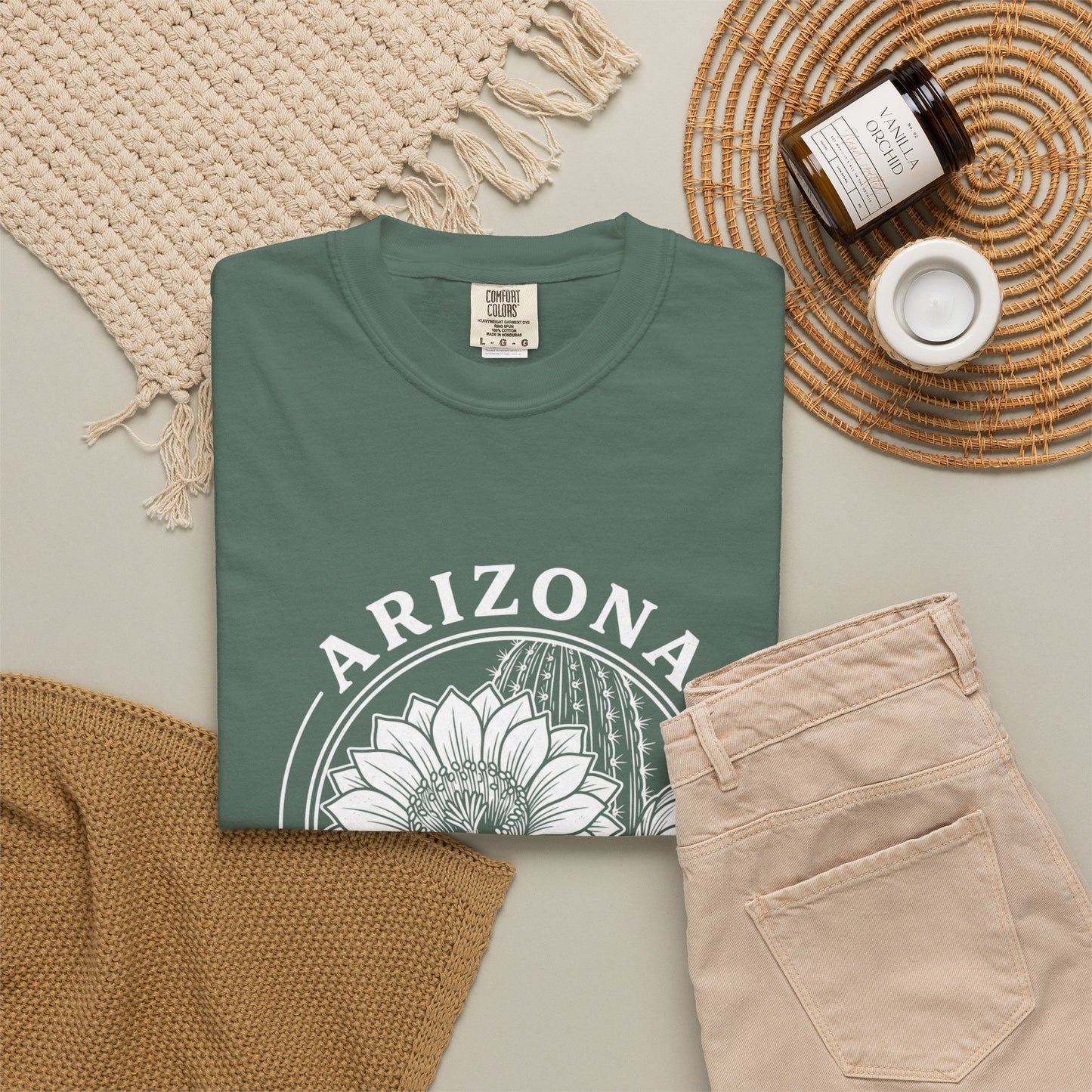 Arizona Saguaro Blossom T-Shirt — Vintage Desert Sunflower Tee