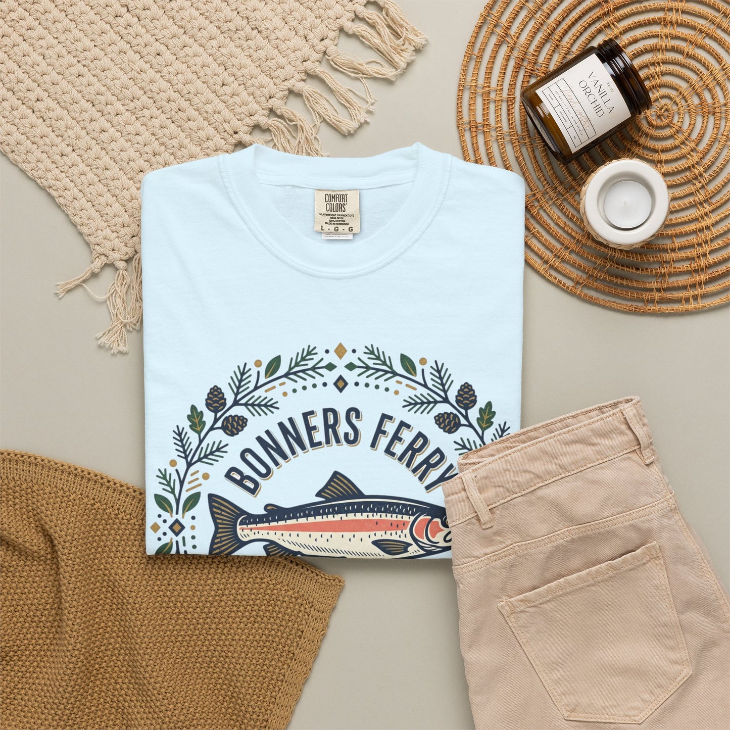 Idaho Bonners Ferry Trout T-Shirt — Vintage Fishing Graphic
