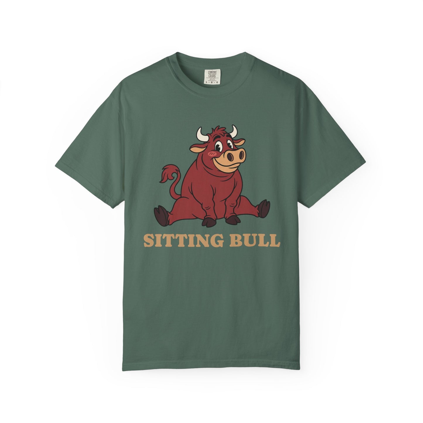 Sitting Bull Cartoon T-Shirt — Cute Sitting Bull Graphic Tee