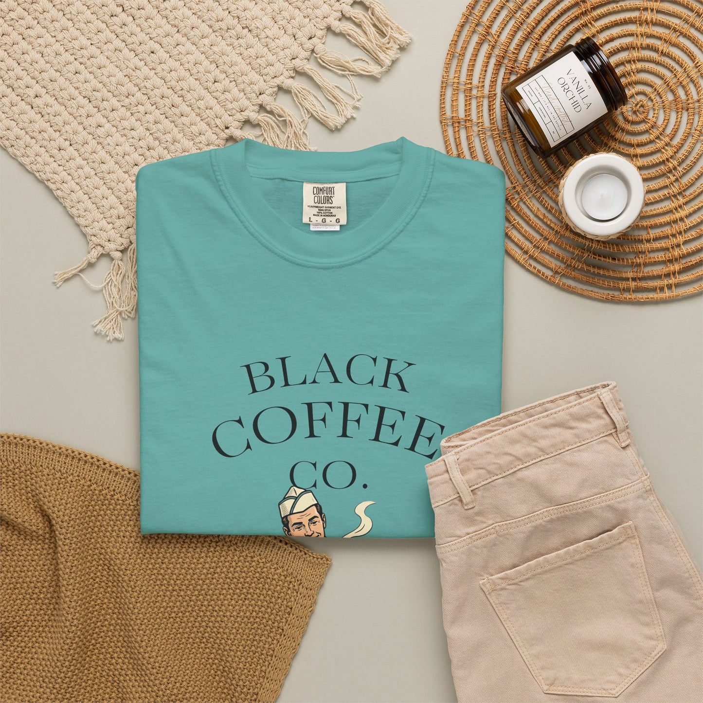Black Coffee Co. T-Shirt — Vintage Barista Cafe Graphic Tee