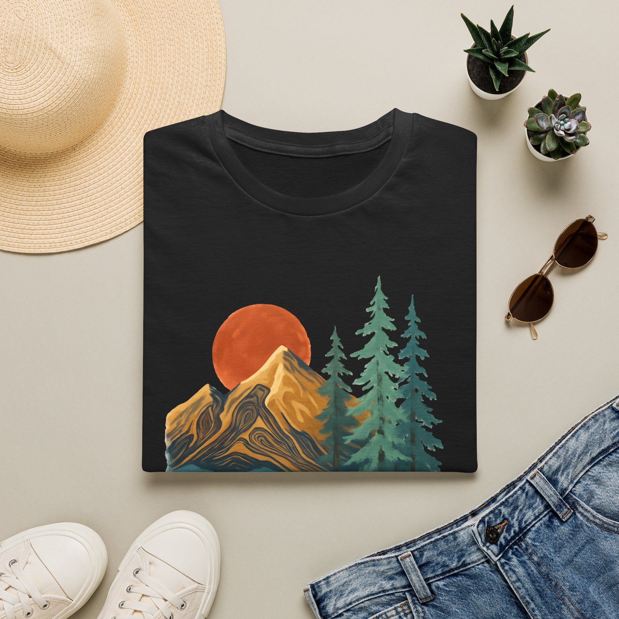 Sunset Mountain Scene T-Shirt