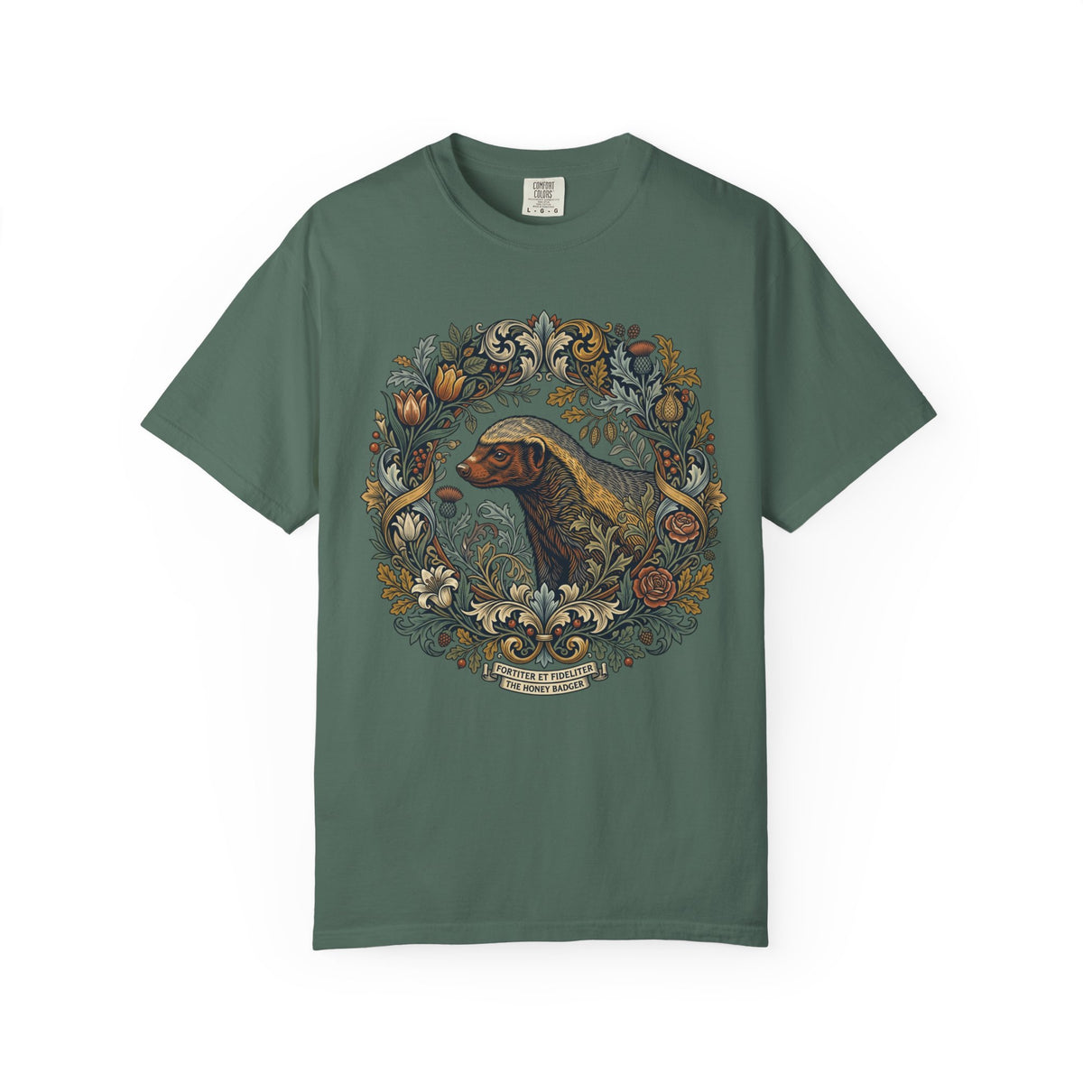 Dog Floral Circle T-Shirt — Botanical Labrador Graphic Tee