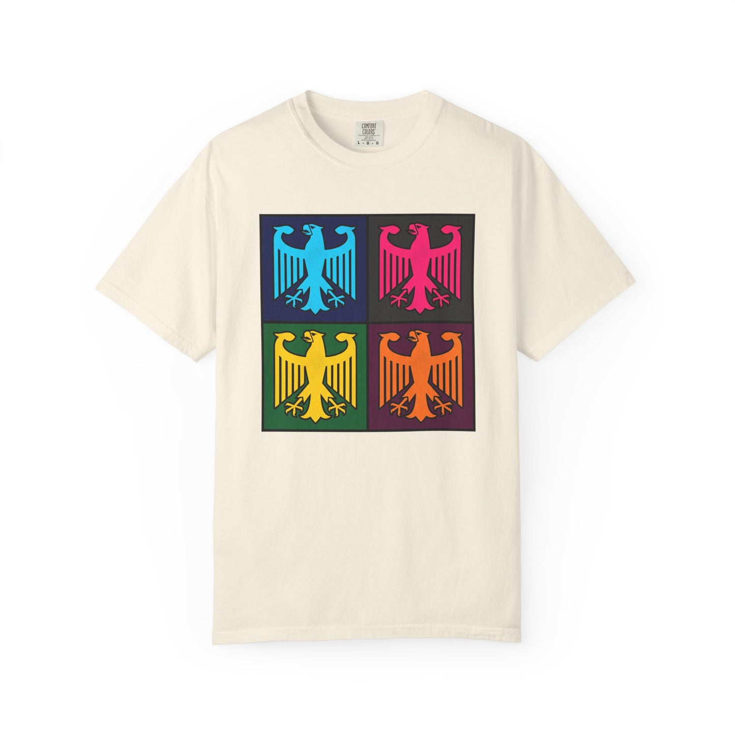 Pop Art Eagle T-Shirt — Colorful Quad Eagle Tee