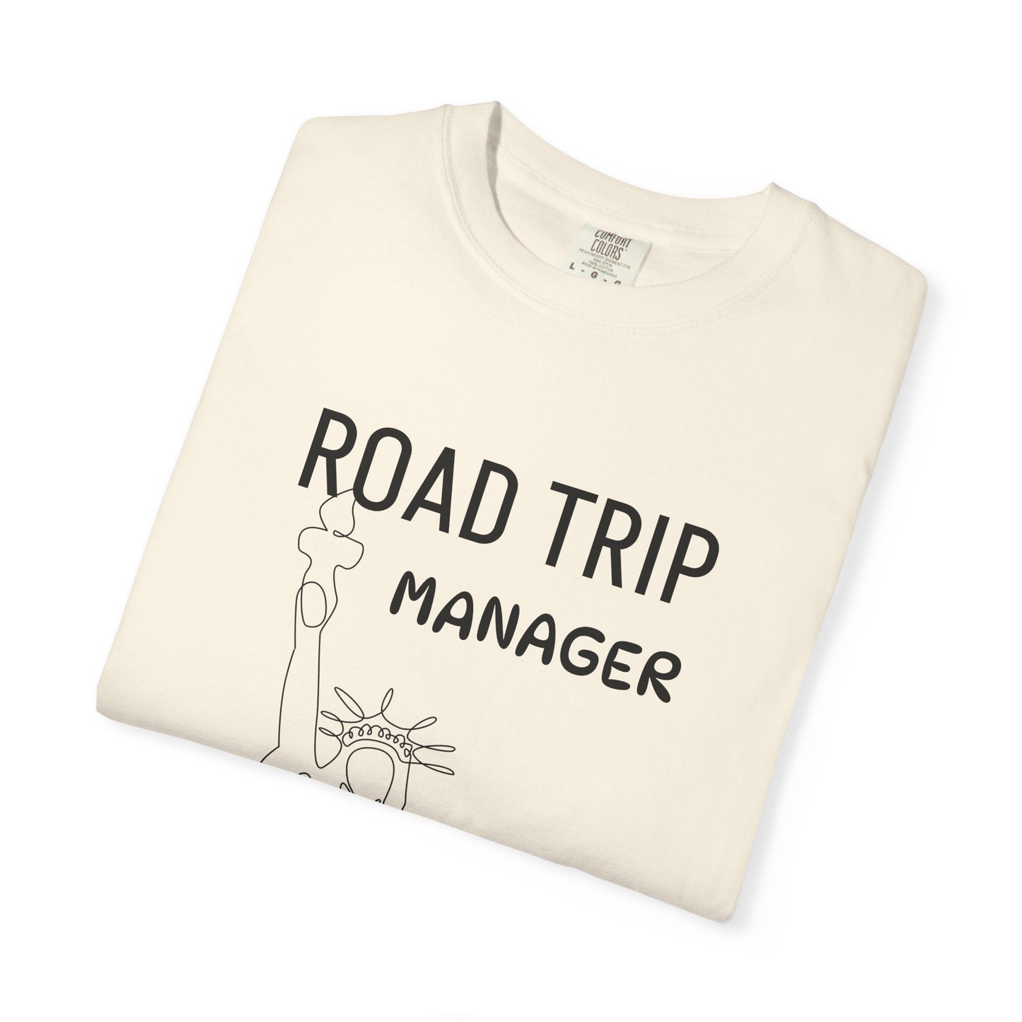 Road Trip Manager T-Shirt — Funny Travel Tee with Retro Line Art