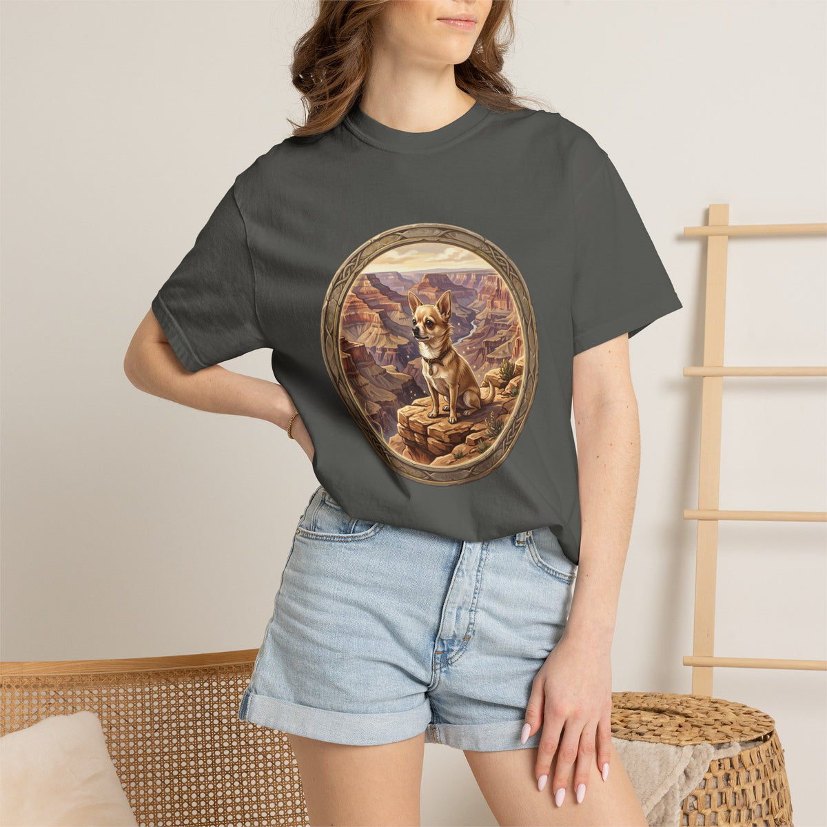 Desert Corgi Scenic T-Shirt — Corgi at the Canyon Graphic Tee