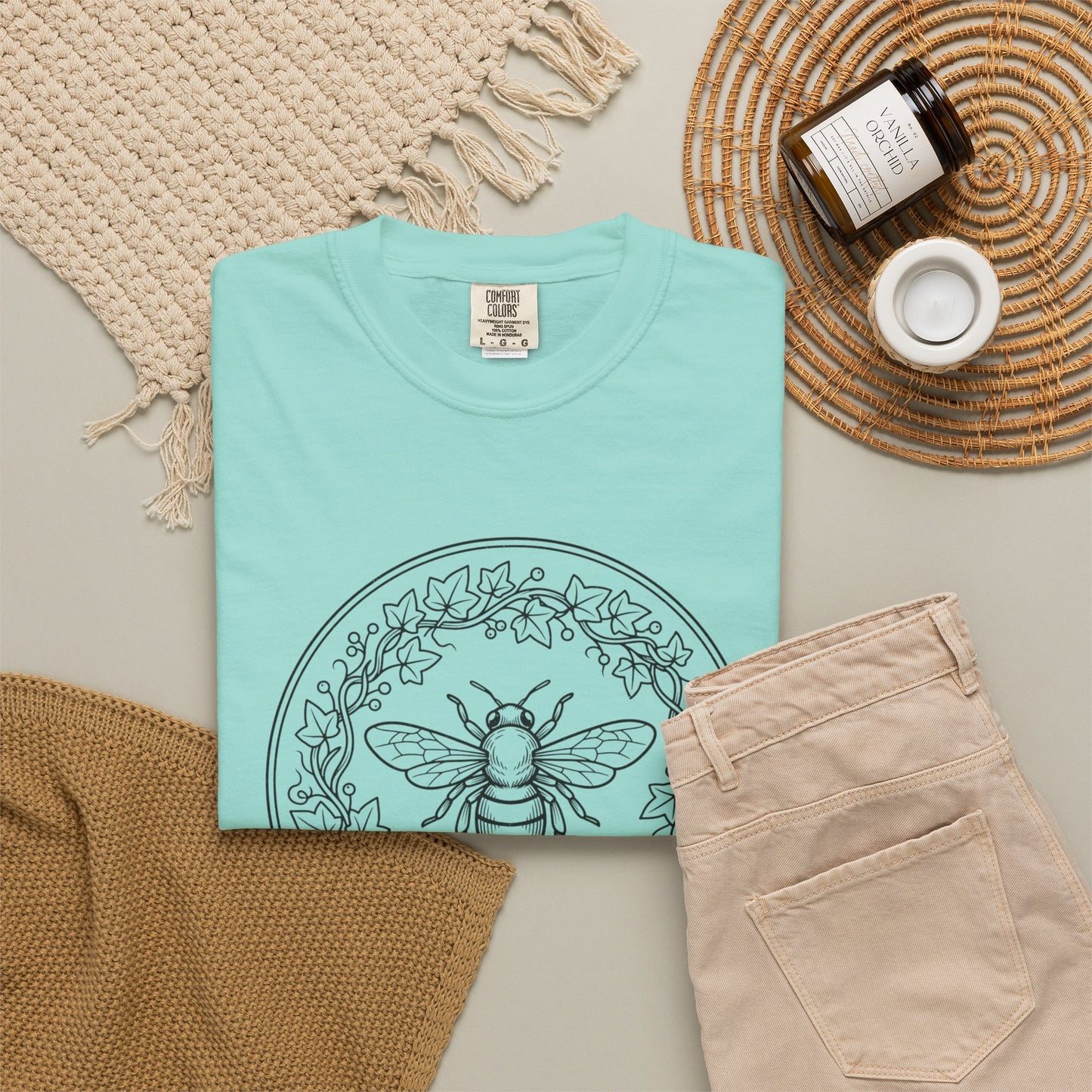 Bee Mandala T-Shirt — Floral Honeybee Graphic Tee
