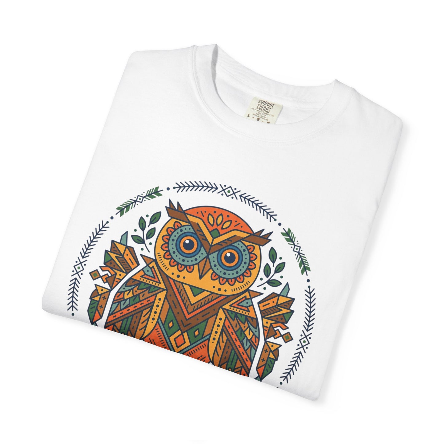Boho Tribal Owl T-Shirt — Geometric Owl Graphic Tee