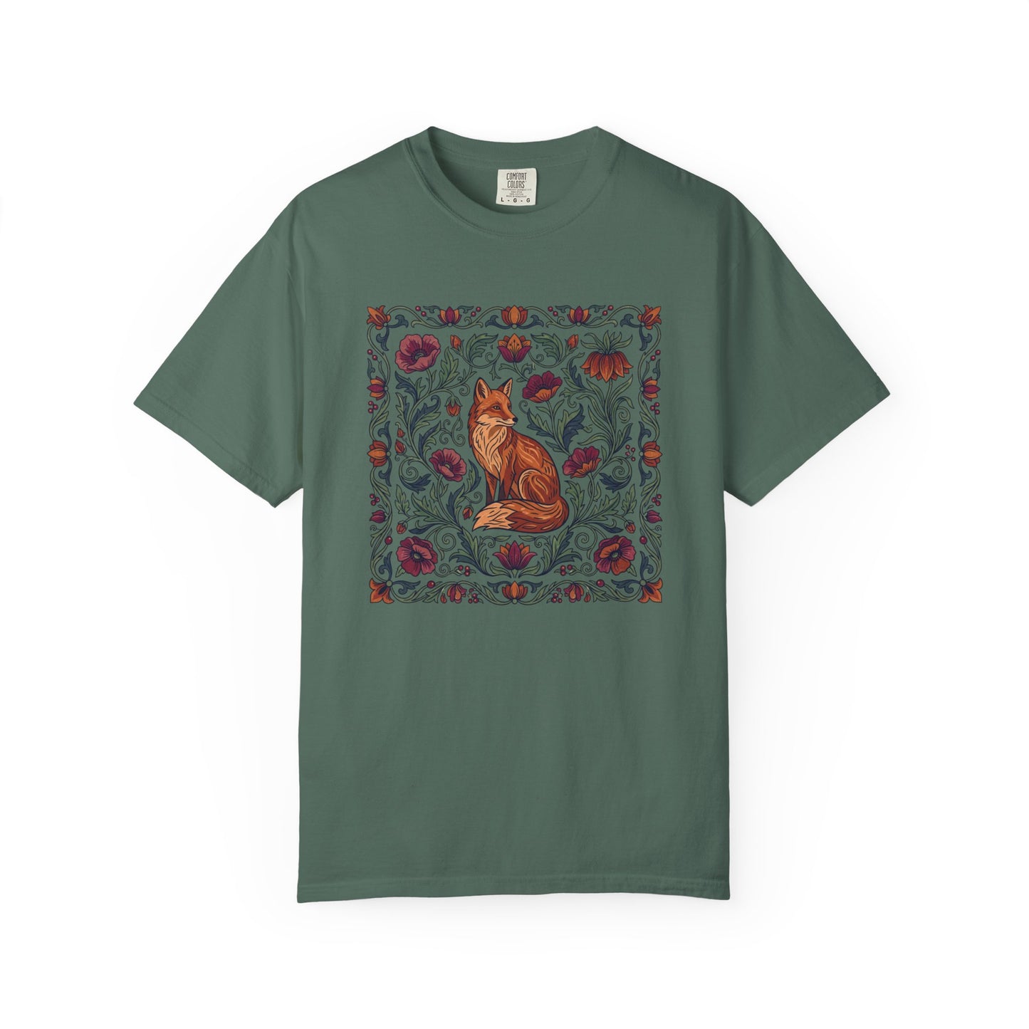 Fox Floral T-Shirt — Vintage Botanical Fox Graphic Tee