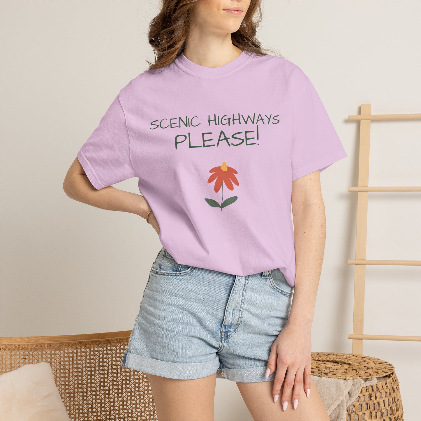 Scenic Highways Please! T-Shirt — Floral Travel Roadtrip Tee or