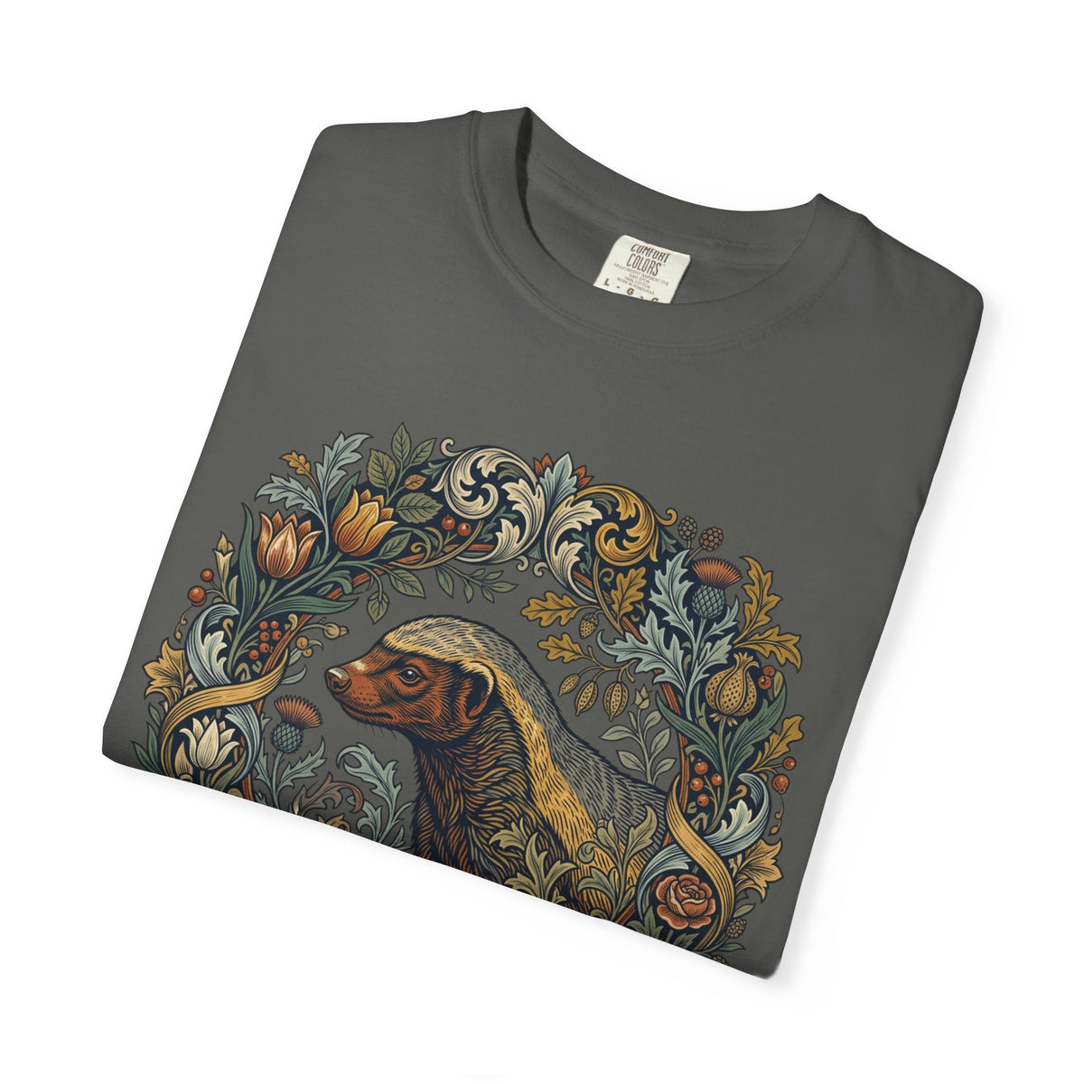 Dog Floral Circle T-Shirt — Botanical Labrador Graphic Tee