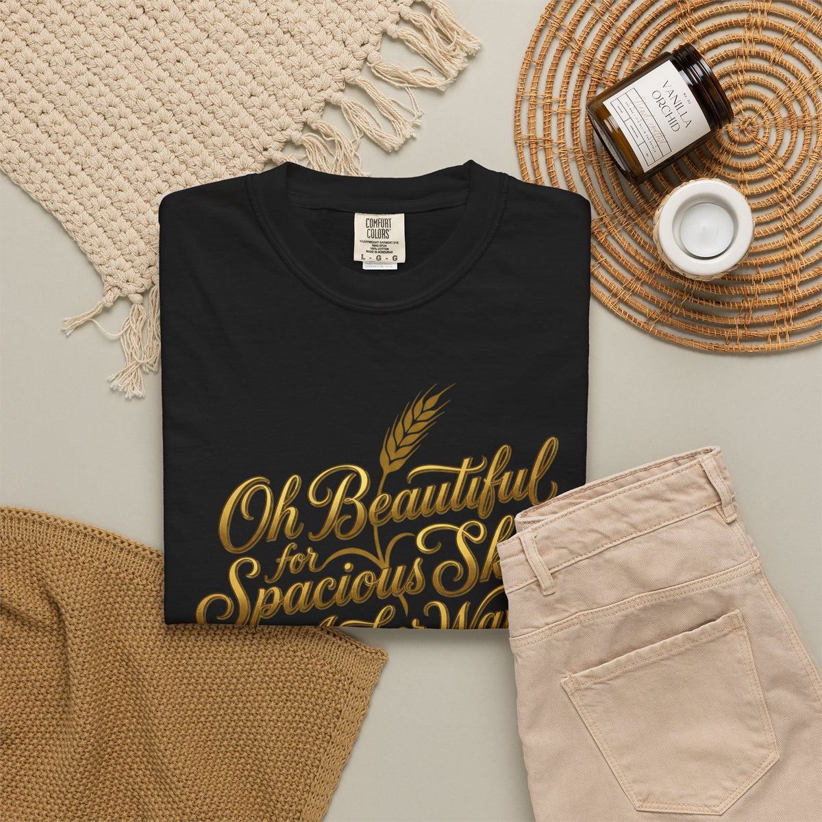 Oh Beautiful For Spacious Skies T-Shirt — Vintage Patriotic Americana Tee