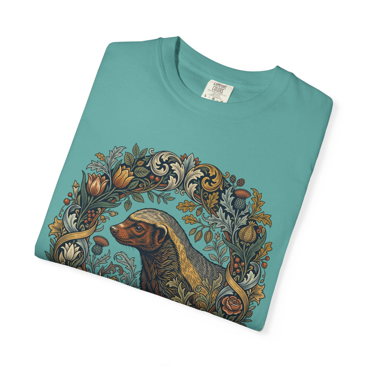 Dog Floral Circle T-Shirt — Botanical Labrador Graphic Tee
