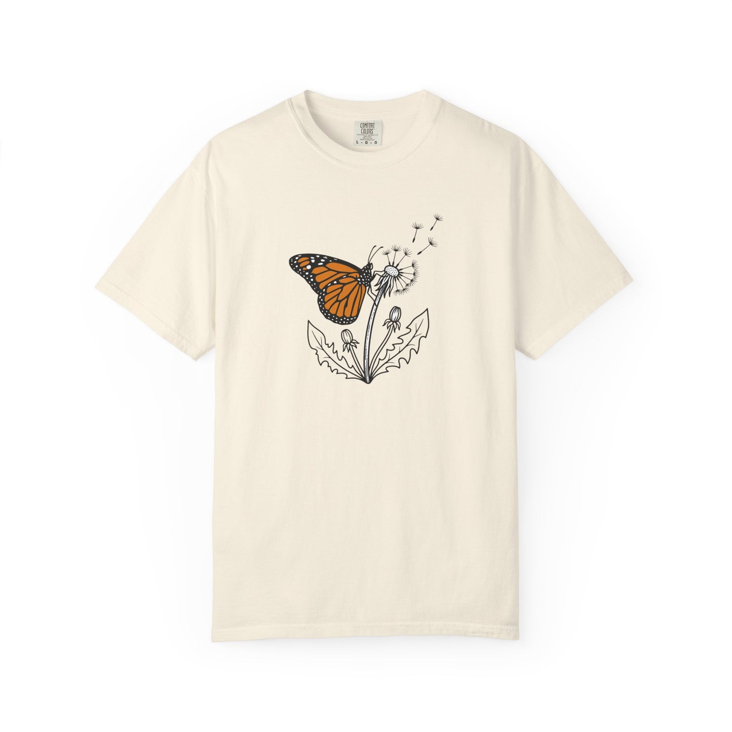 Butterfly & Dandelion T-Shirt — Monarch Nature Graphic Tee