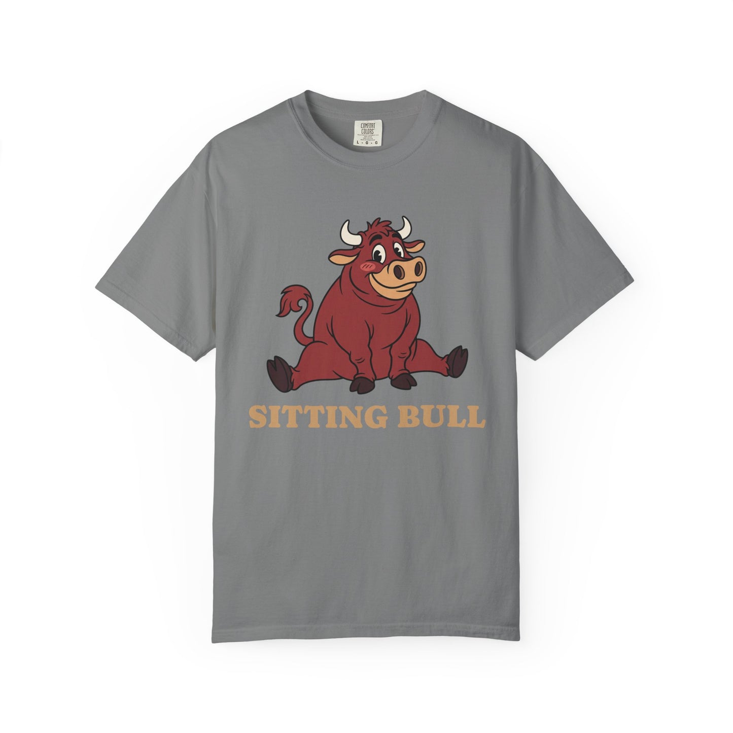 Sitting Bull Cartoon T-Shirt — Cute Sitting Bull Graphic Tee
