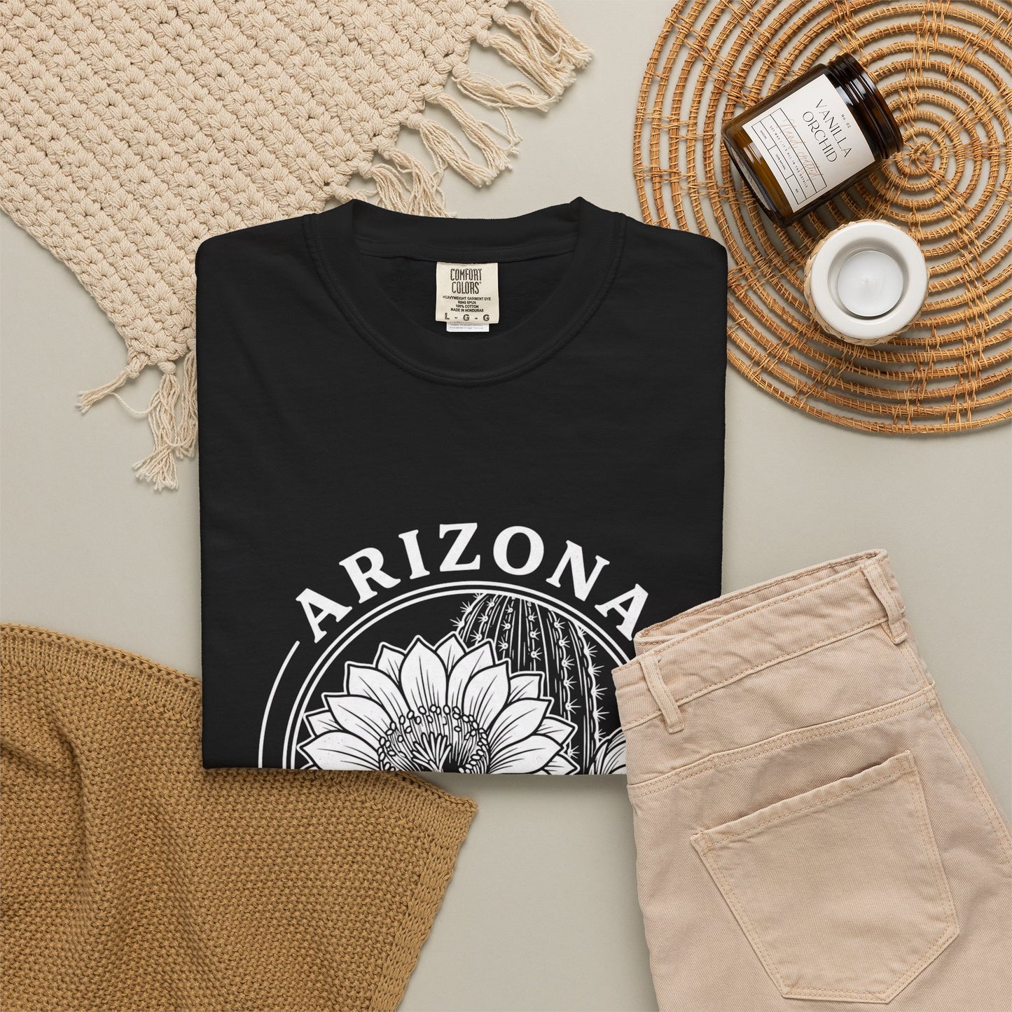 Arizona Saguaro Blossom T-Shirt — Vintage Desert Sunflower Tee