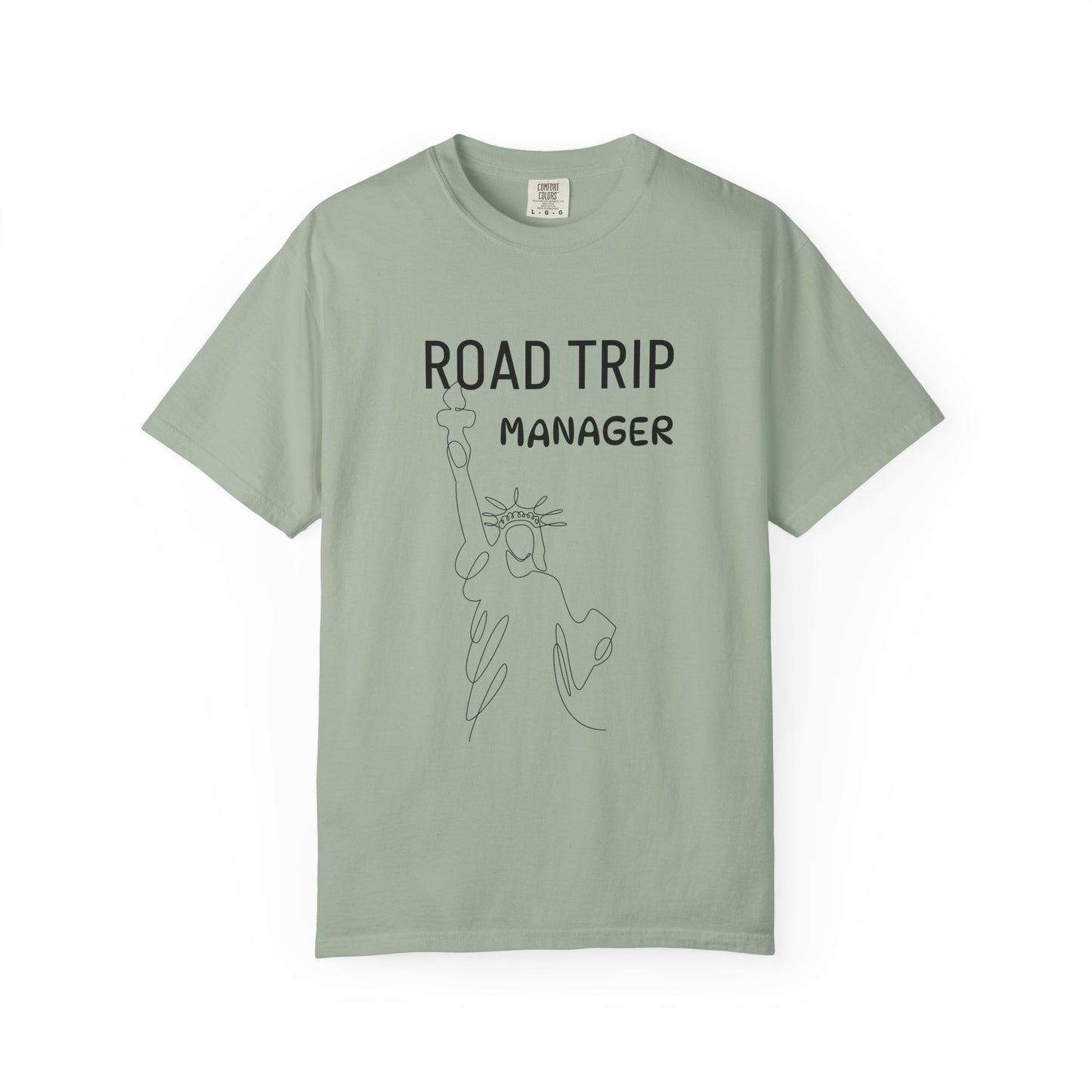 Road Trip Manager T-Shirt — Funny Travel Tee with Retro Line Art