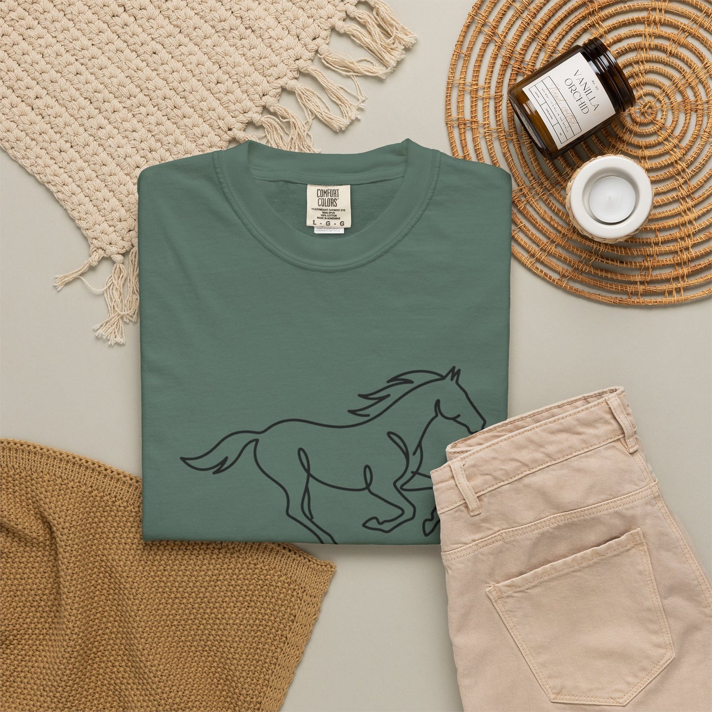 Running Horse Outline T-Shirt