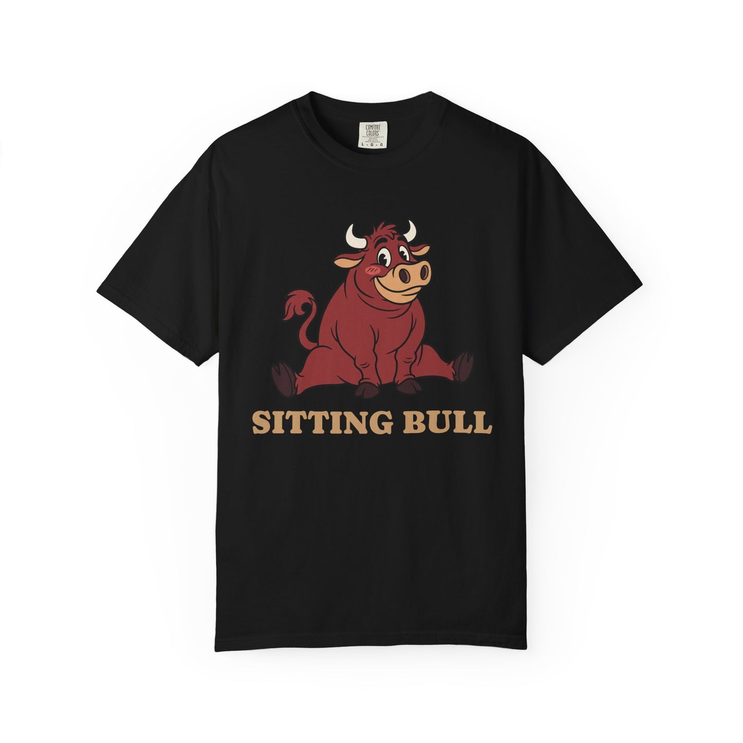 Sitting Bull Cartoon T-Shirt — Cute Sitting Bull Graphic Tee