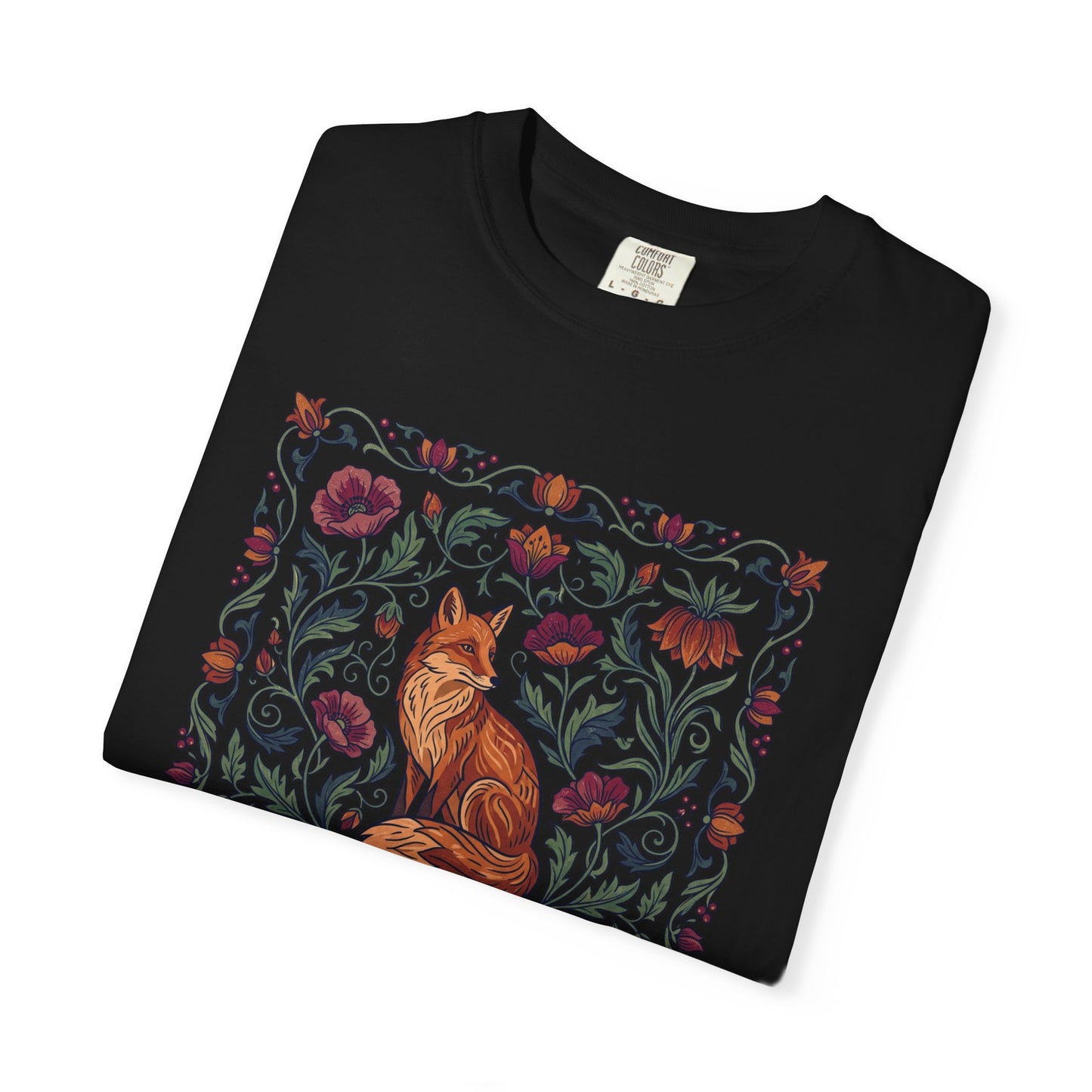 Fox Floral T-Shirt — Vintage Botanical Fox Graphic Tee