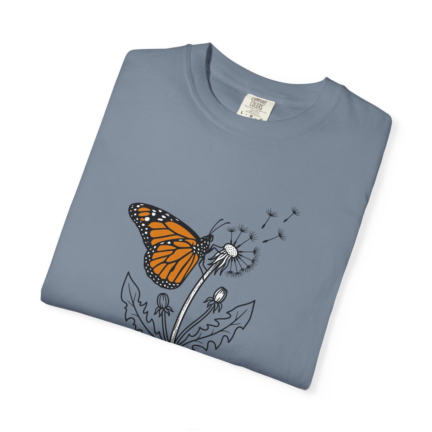 Butterfly & Dandelion T-Shirt — Monarch Nature Graphic Tee