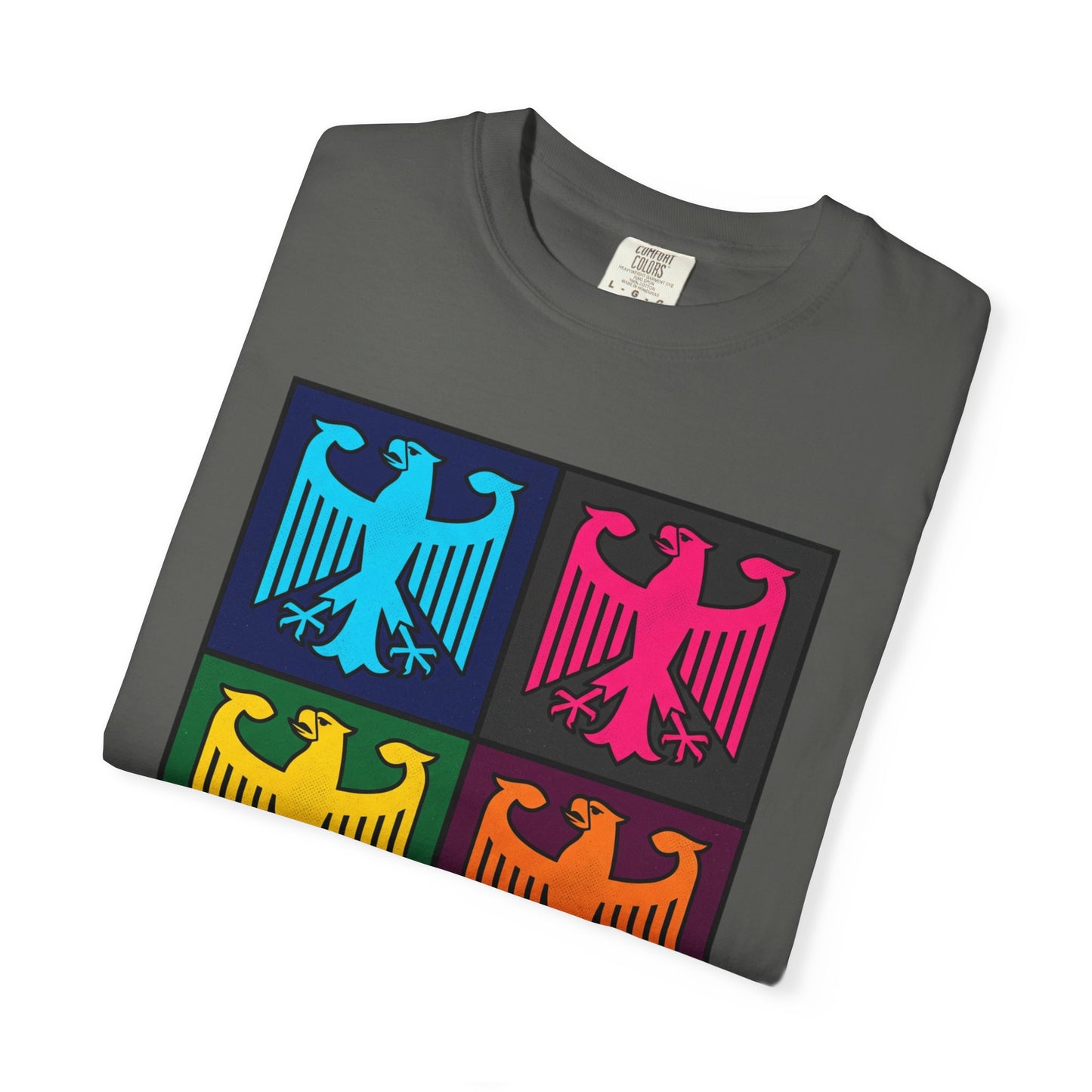 Pop Art Eagle T-Shirt — Colorful Quad Eagle Tee