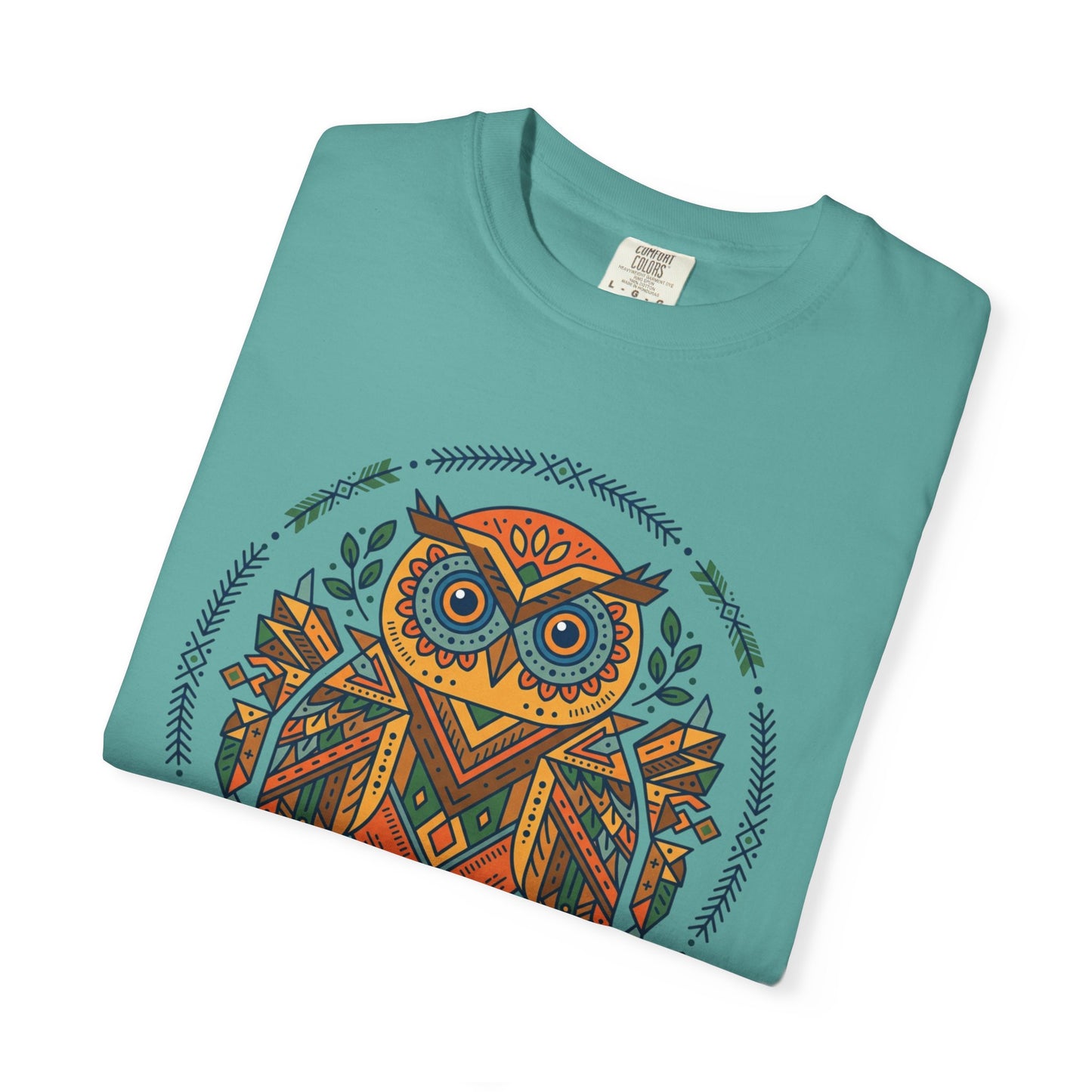 Boho Tribal Owl T-Shirt — Geometric Owl Graphic Tee