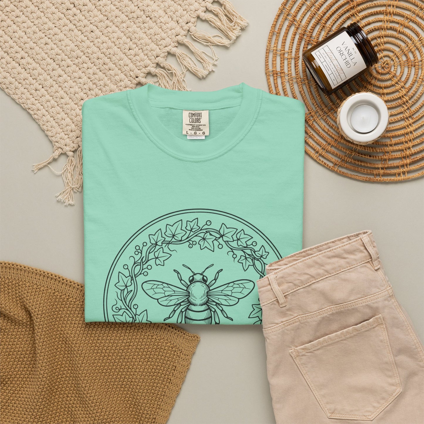 Bee Mandala T-Shirt — Floral Honeybee Graphic Tee