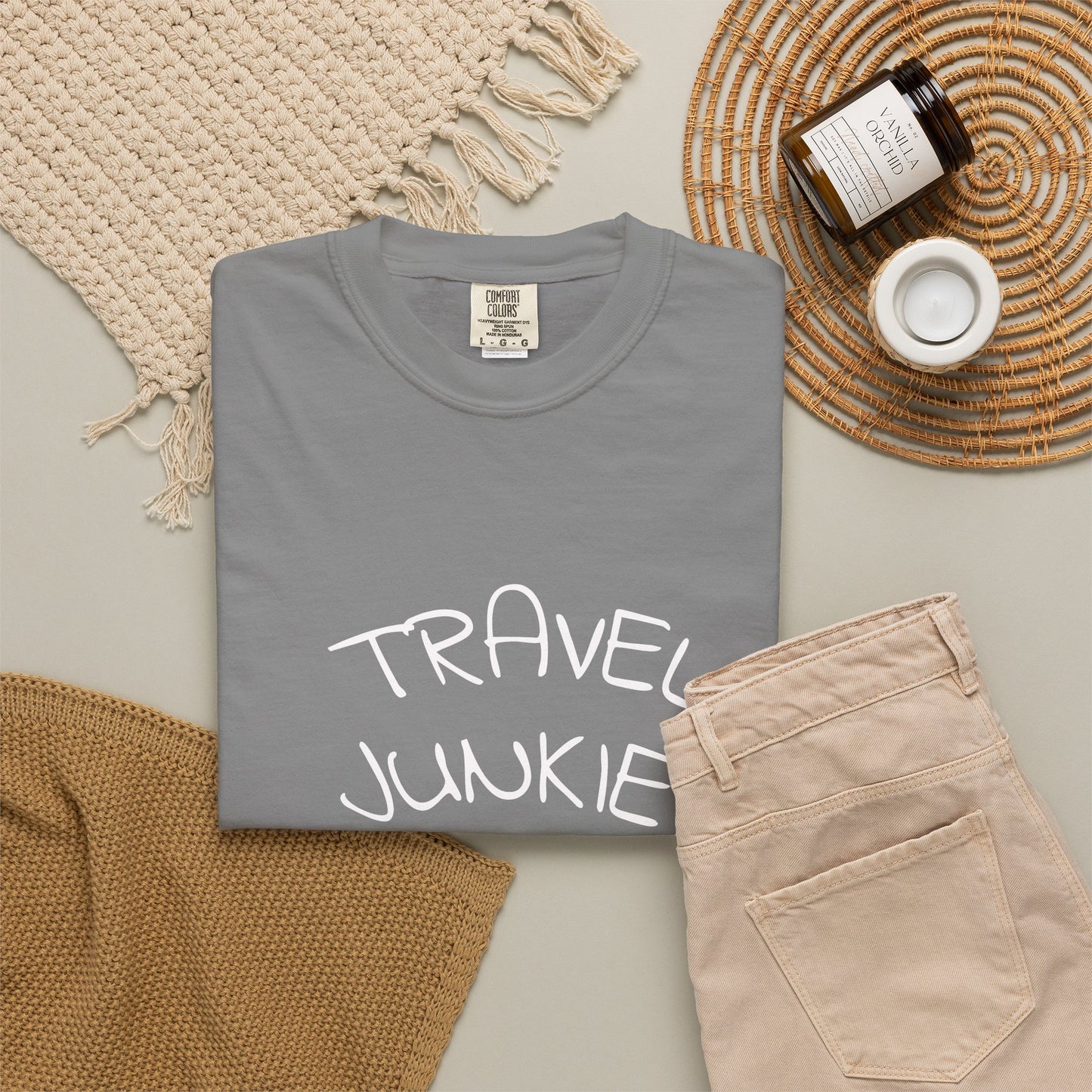 Travel Junkie T-Shirt — Adventure Graphic Tee for Travelers