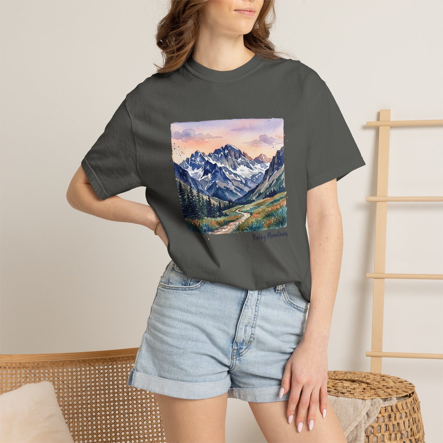 Rocky Mountains Watercolor T-Shirt