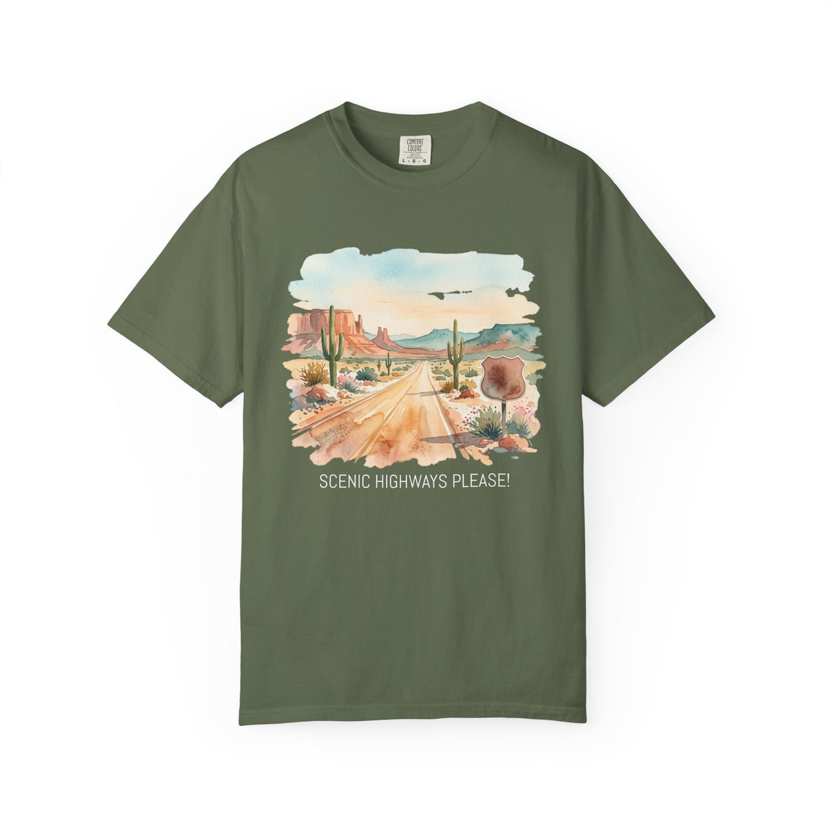Scenic Highways Please! T-Shirt — Floral Travel Roadtrip Tee or
