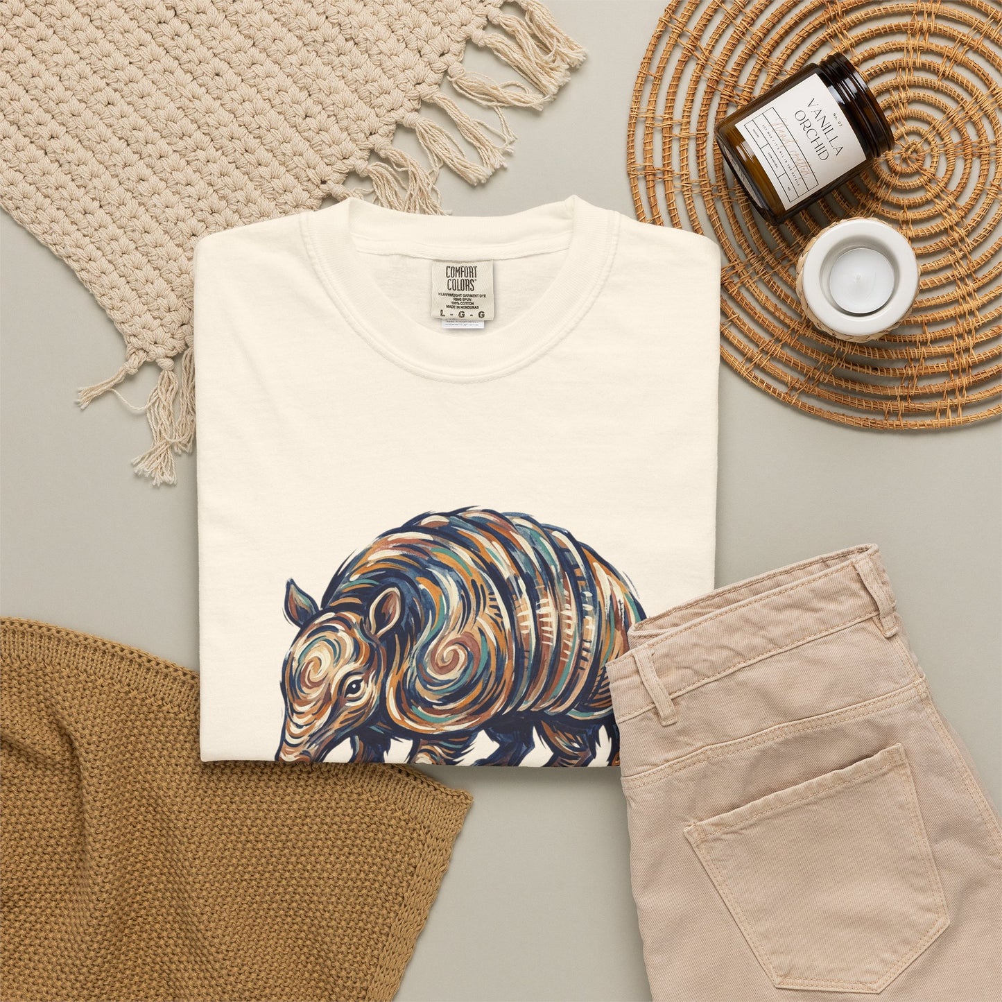 Wander Armadillo T-Shirt — Vintage Animal Graphic Tee for Nature Lovers