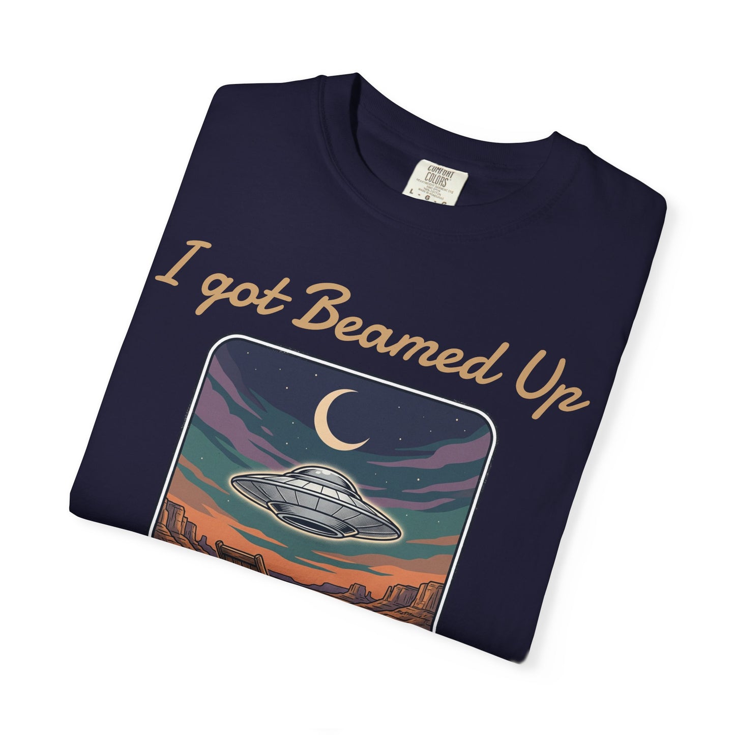 Area 51 UFO T-Shirt — "I Got Beamed Up at Area 51" Vintage Alien Graphic Tee